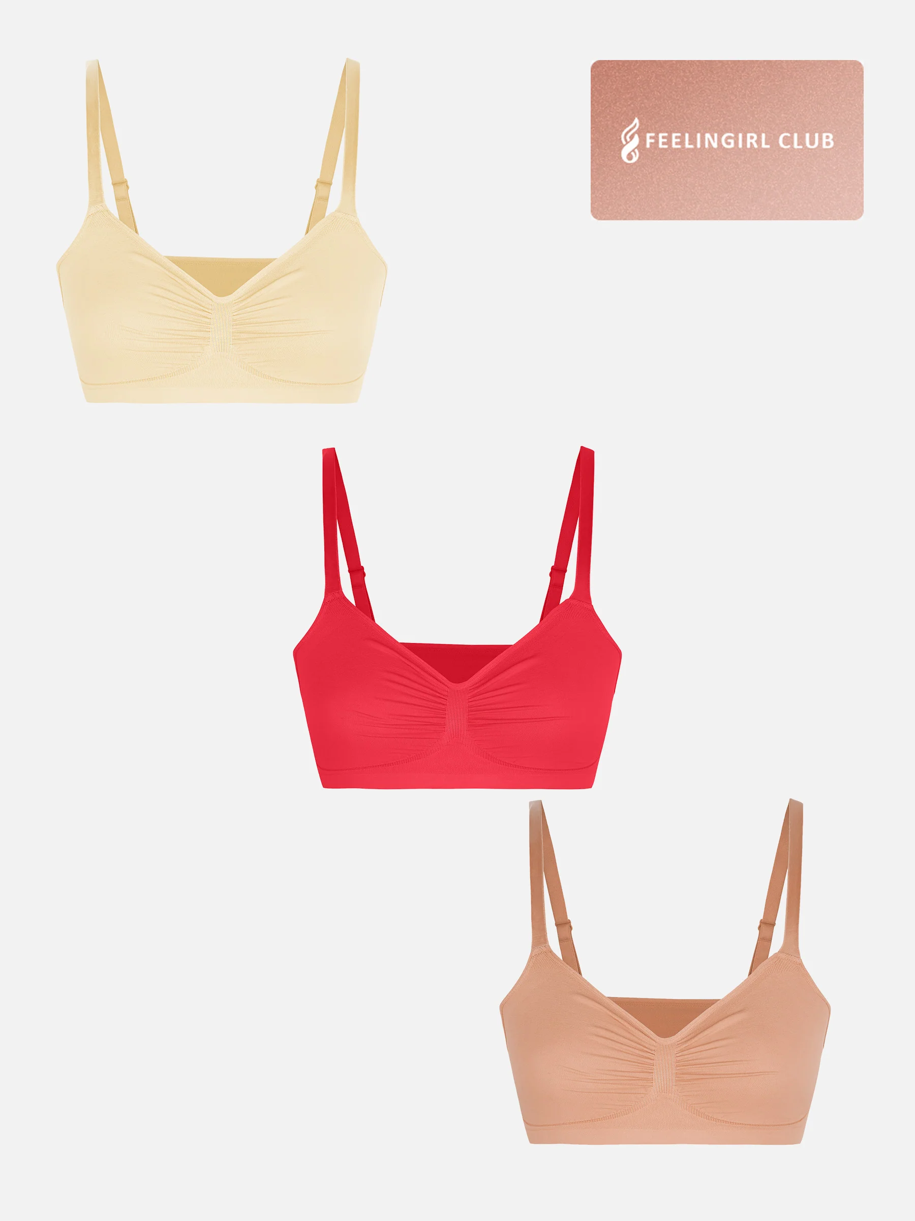 3-Pack Seamless Smooth Wireless Bra Bundle - Image 58