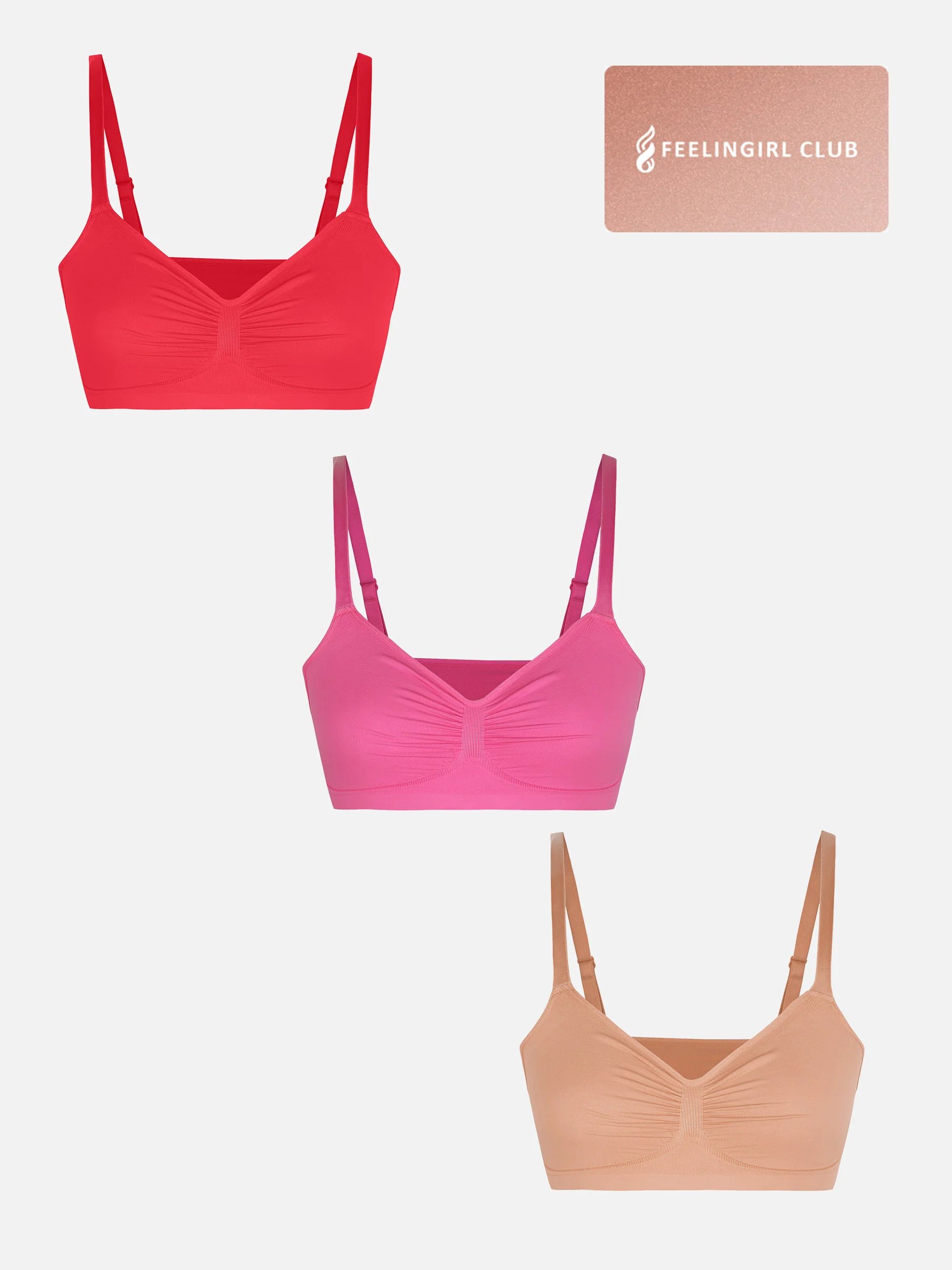 3-Pack Seamless Smooth Wireless Bra Bundle - Image 66