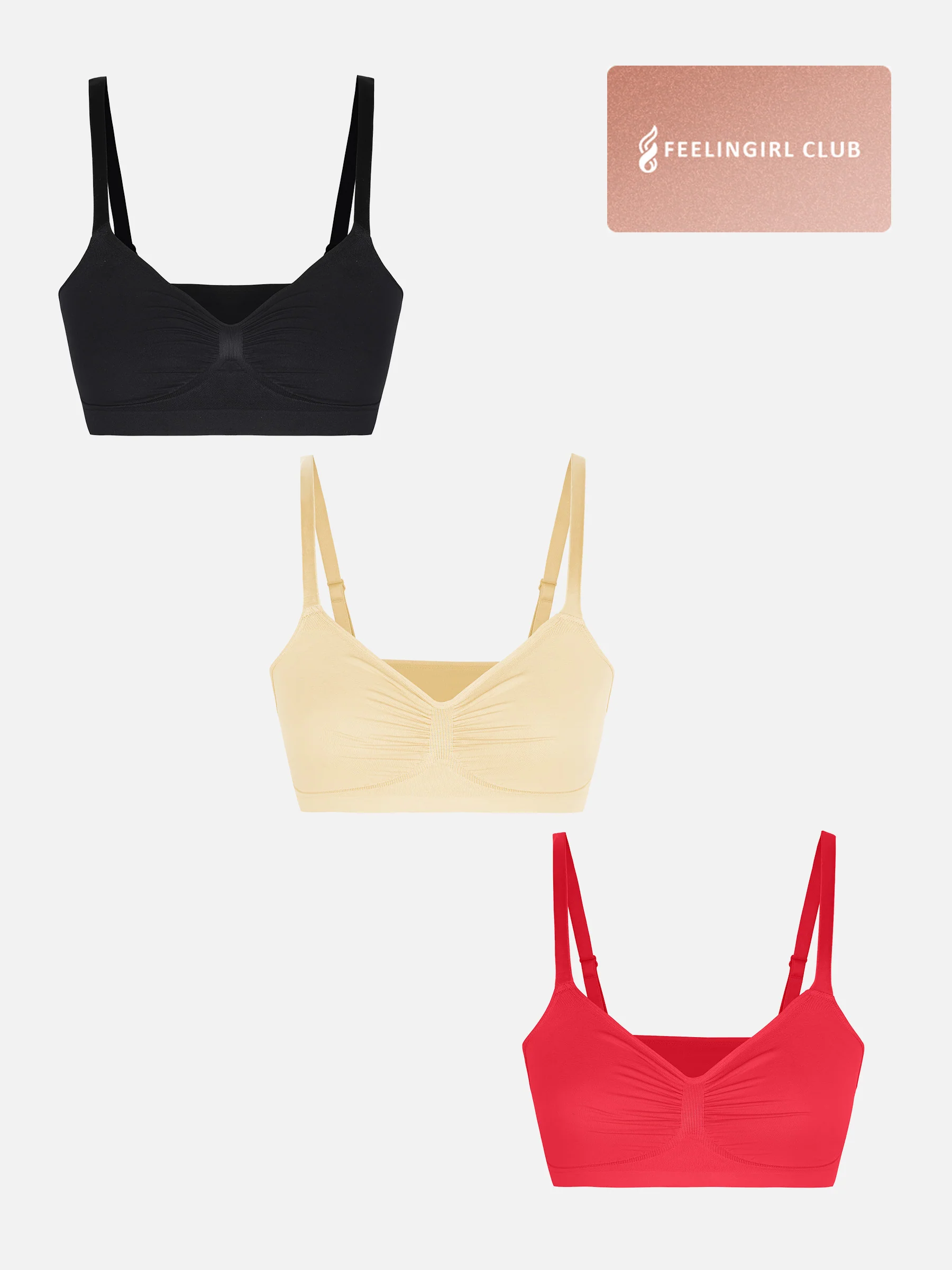 3-Pack Seamless Smooth Wireless Bra Bundle - Image 70