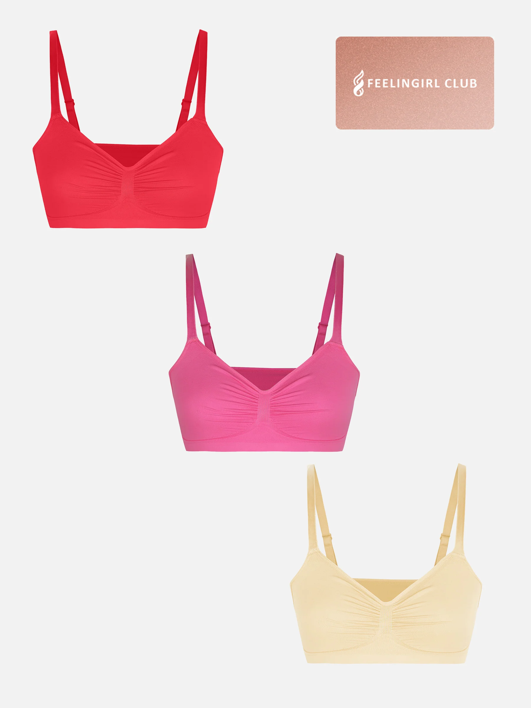 3-Pack Seamless Smooth Wireless Bra Bundle - Image 74