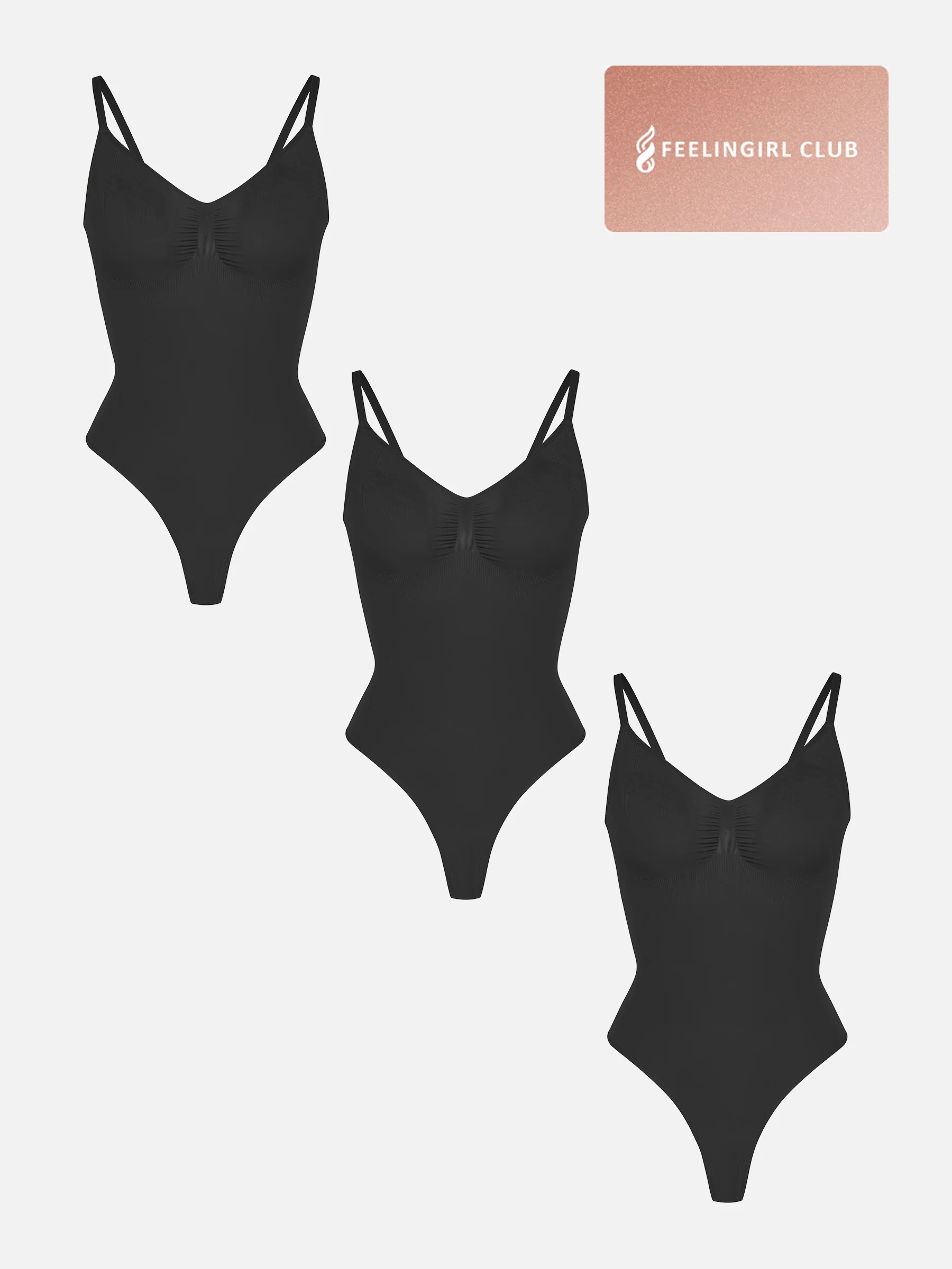 3-Pack Tummy Control Seamless Bodysuit Bundle - Image 9