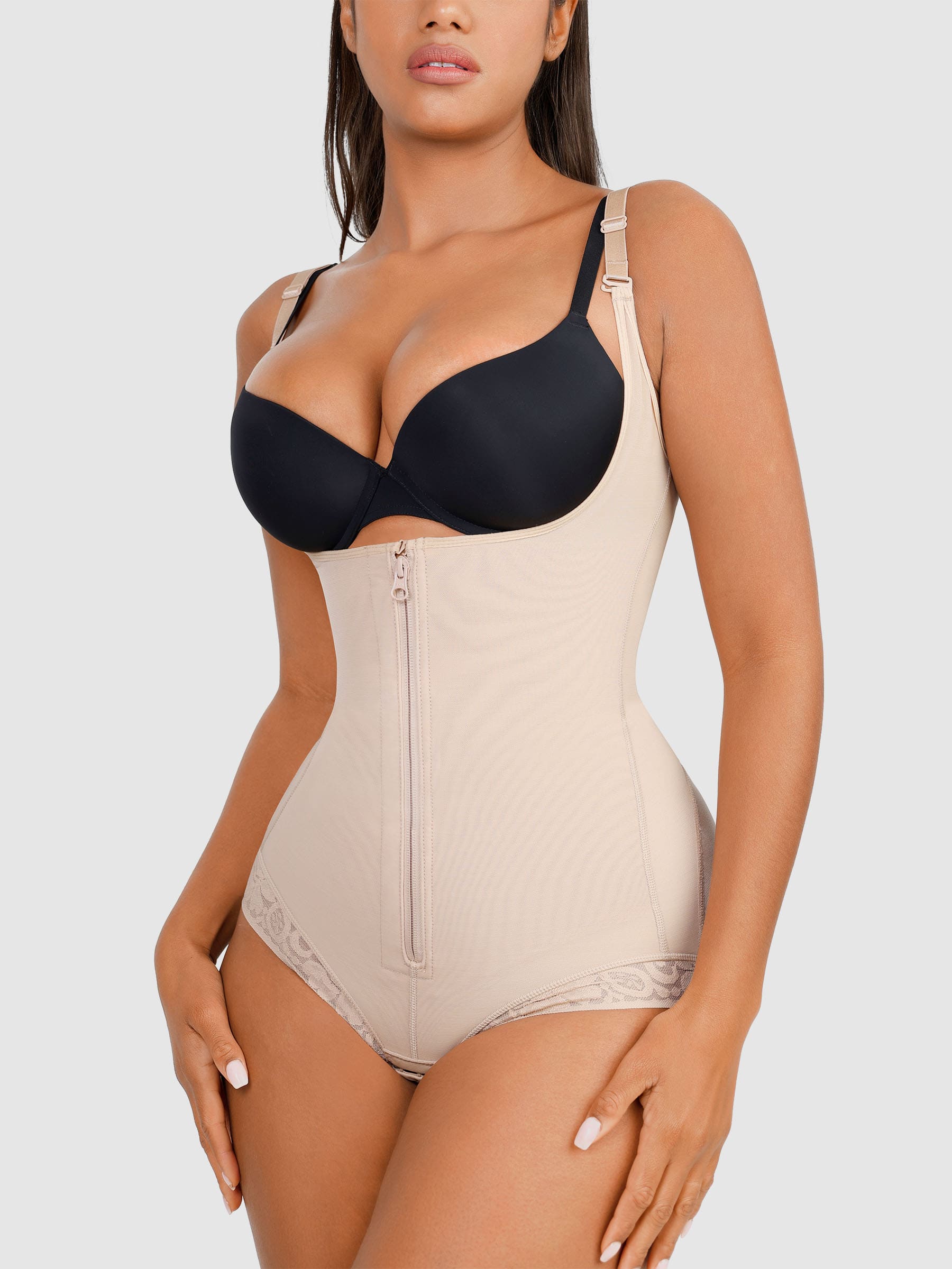 U-Plunge Adjustable Front Zipper Shapewear - Image 10