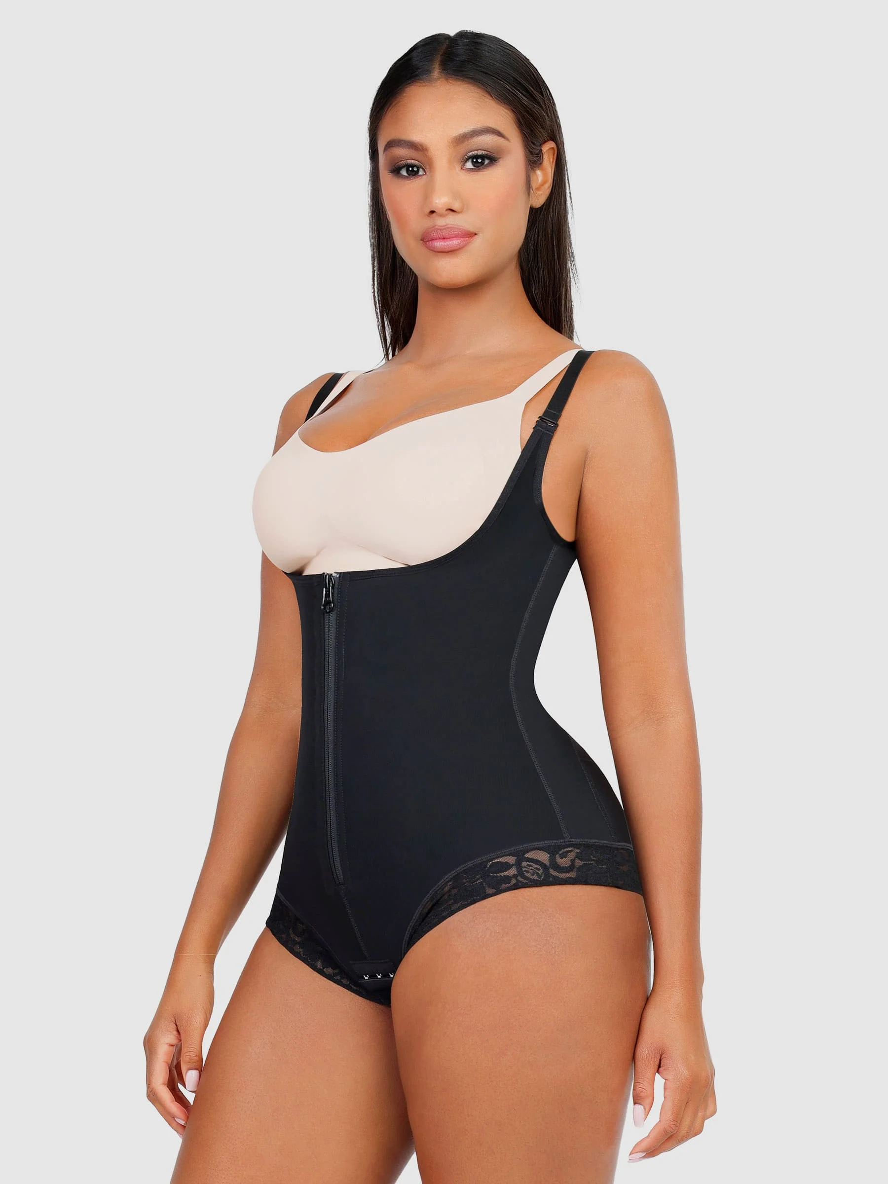 U-Plunge Adjustable Front Zipper Shapewear - Image 3