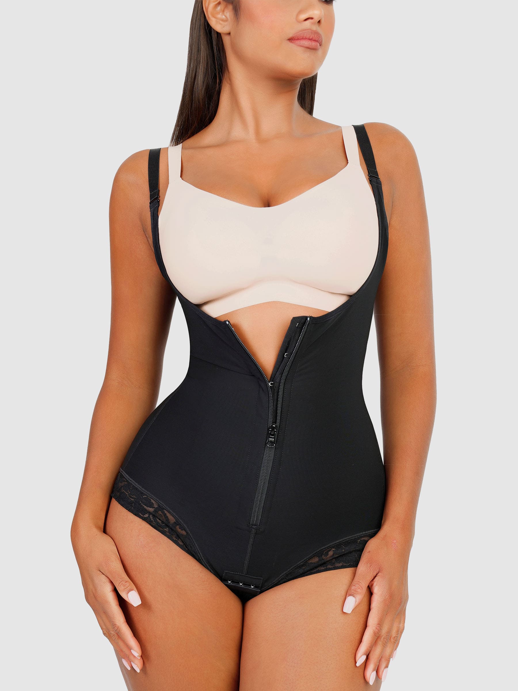 U-Plunge Adjustable Front Zipper Shapewear - Image 4