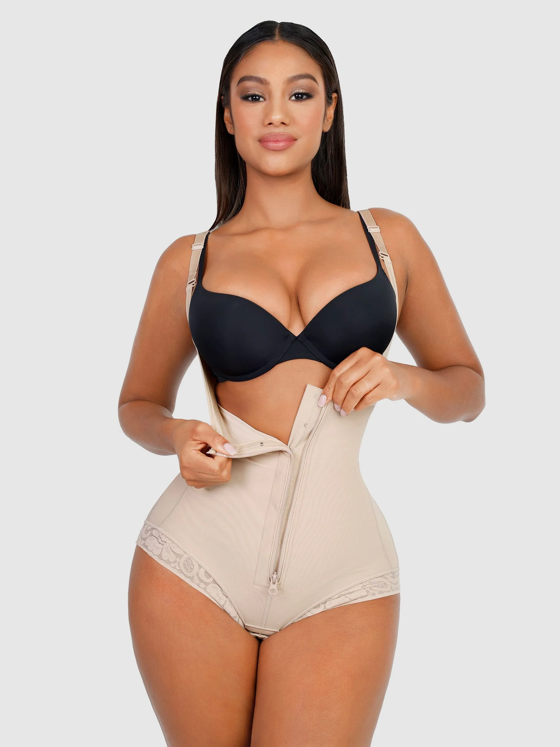 U-Plunge Adjustable Front Zipper Shapewear - Image 8