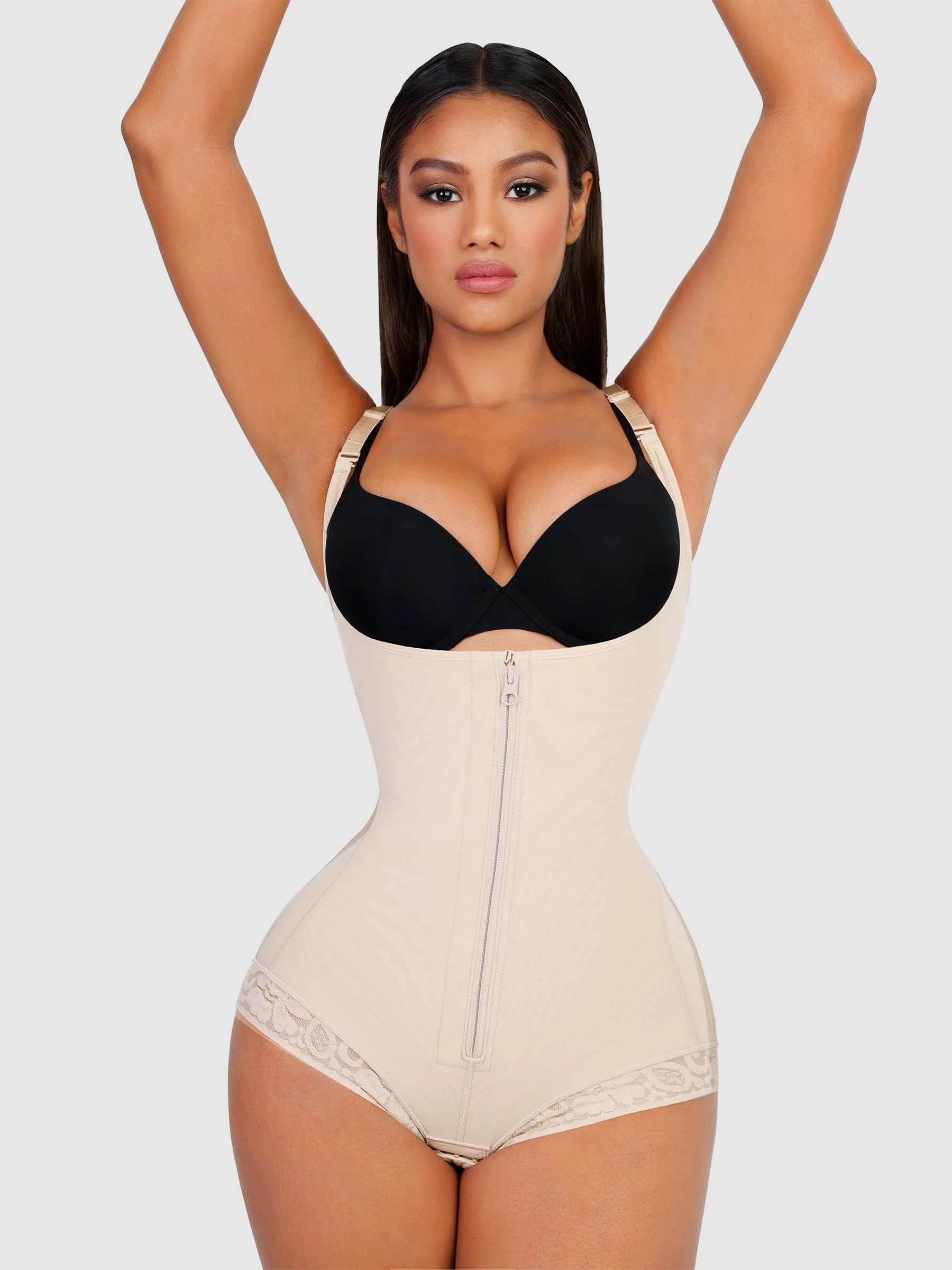 U-Plunge Adjustable Front Zipper Shapewear - Image 9