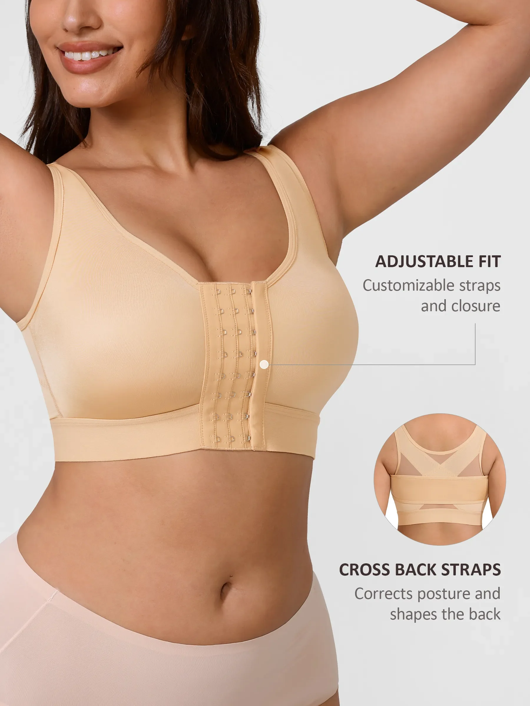 Support Front-Closure Breathable Bra - Image 11