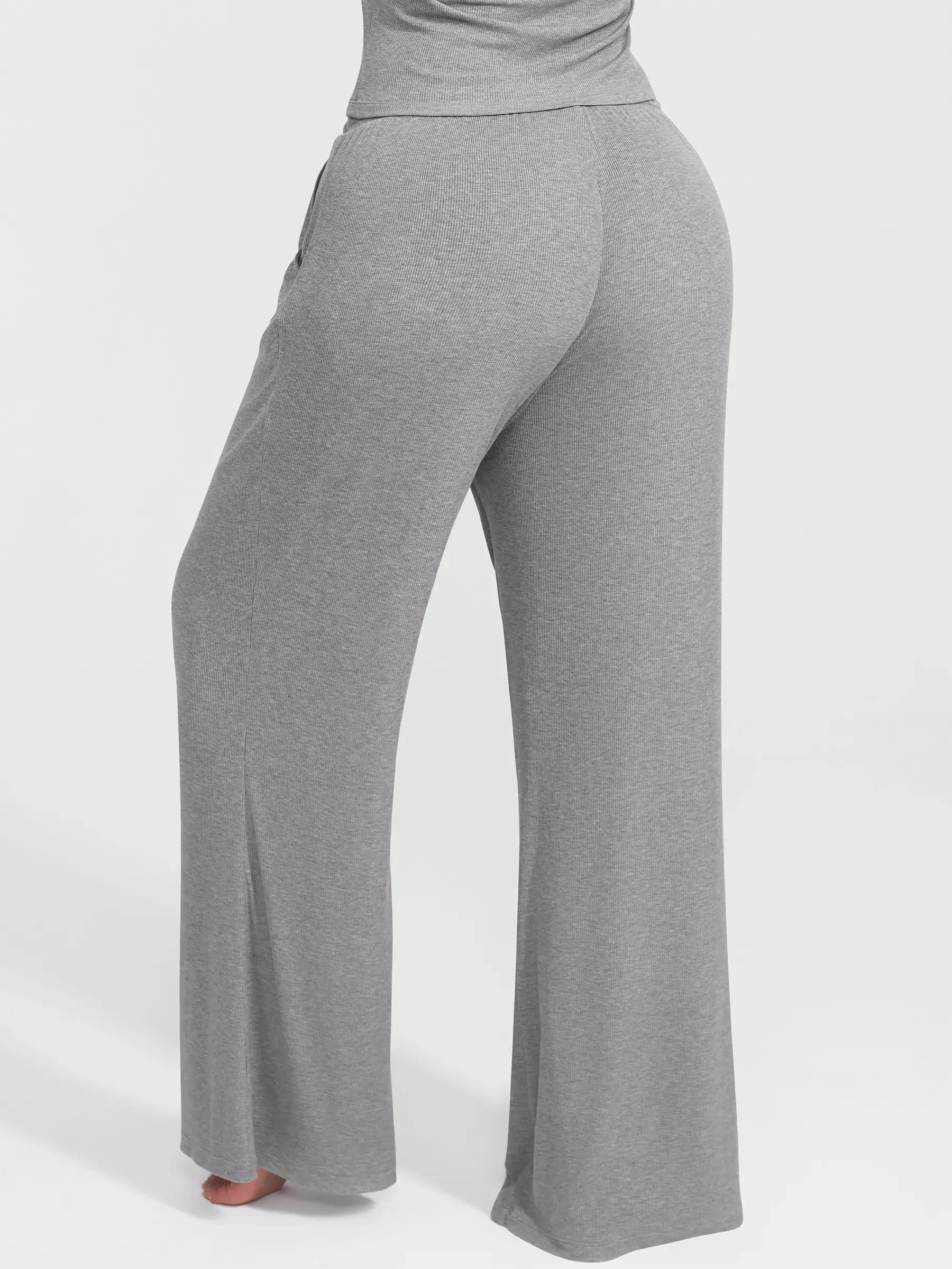 Ribbed Wide-Leg Soft Lounge Pants - Image 12