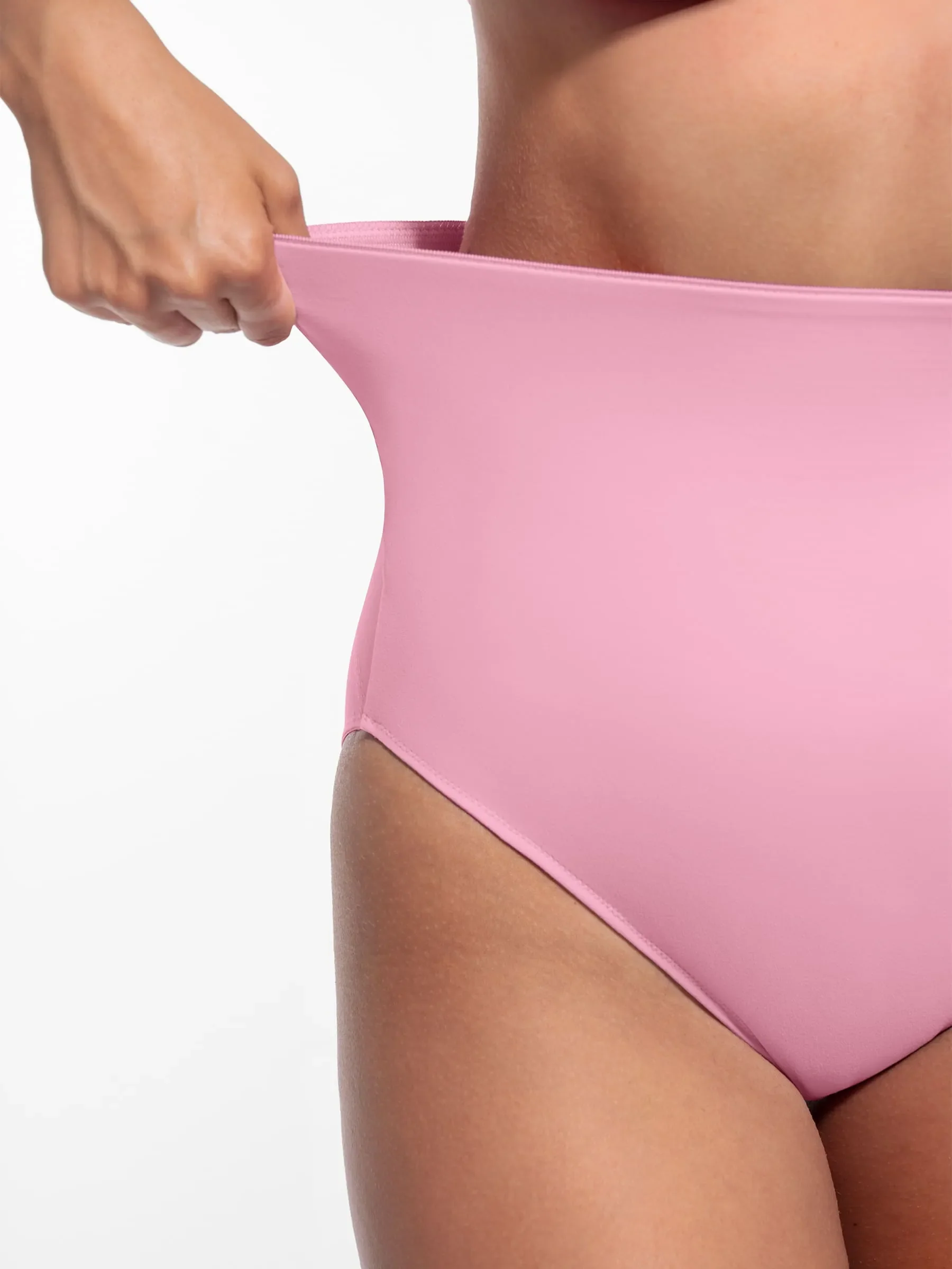 Built-in Elastic Mid-Waist Shaping Panties - Image 12
