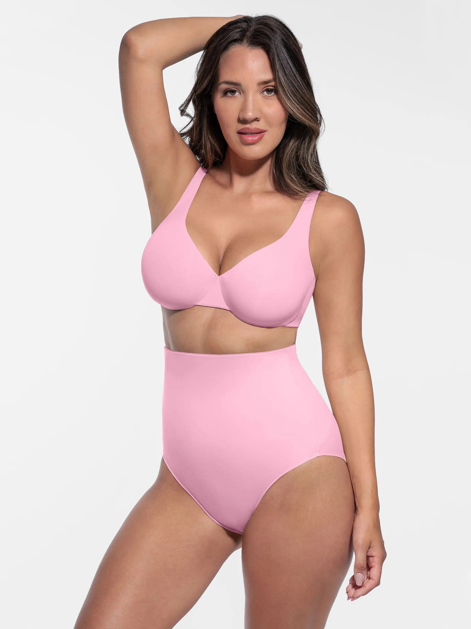 Built-in Elastic Mid-Waist Shaping Panties - Image 15