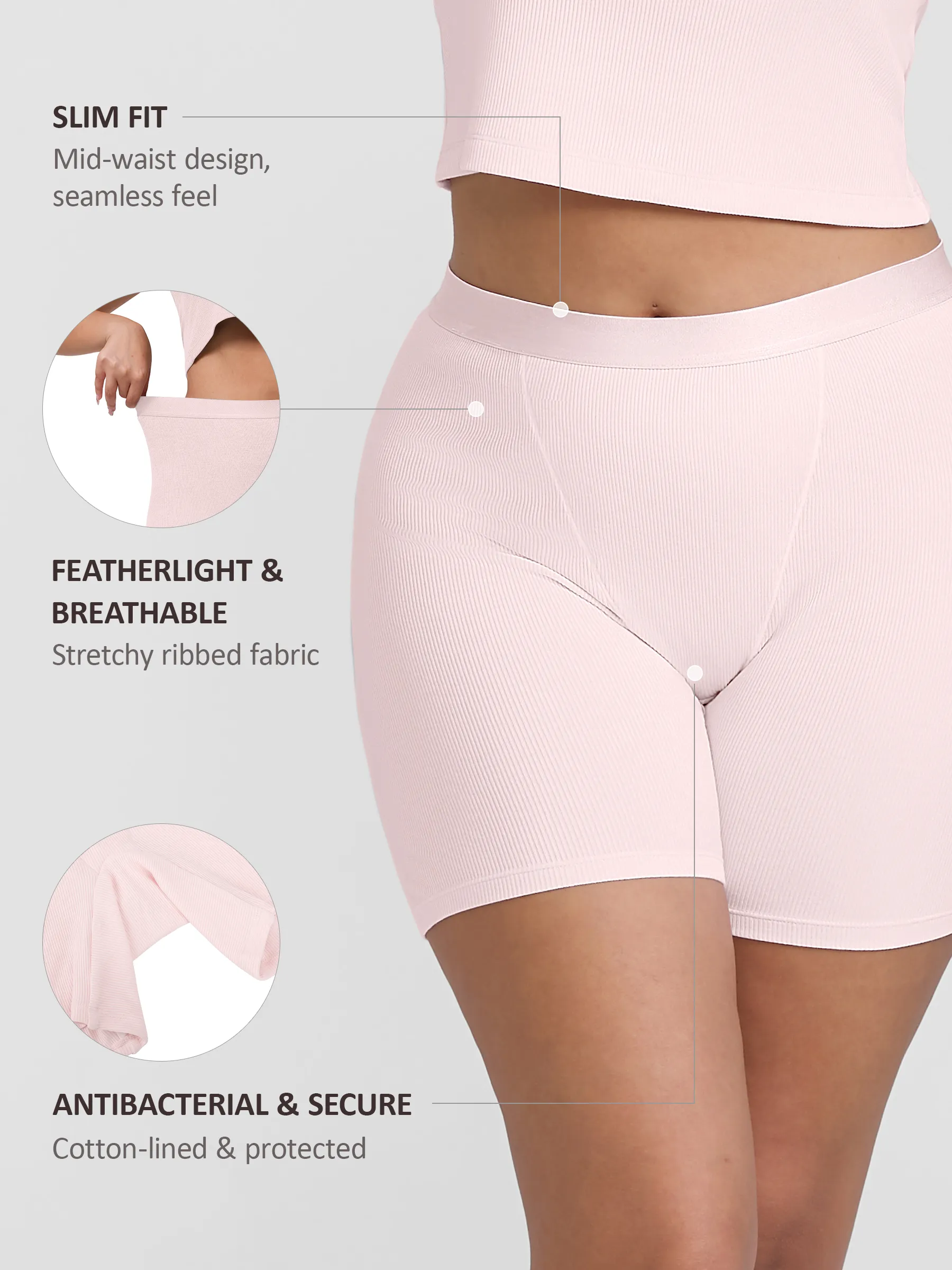 Ribbed Soft Cotton Boxer Short - Image 3