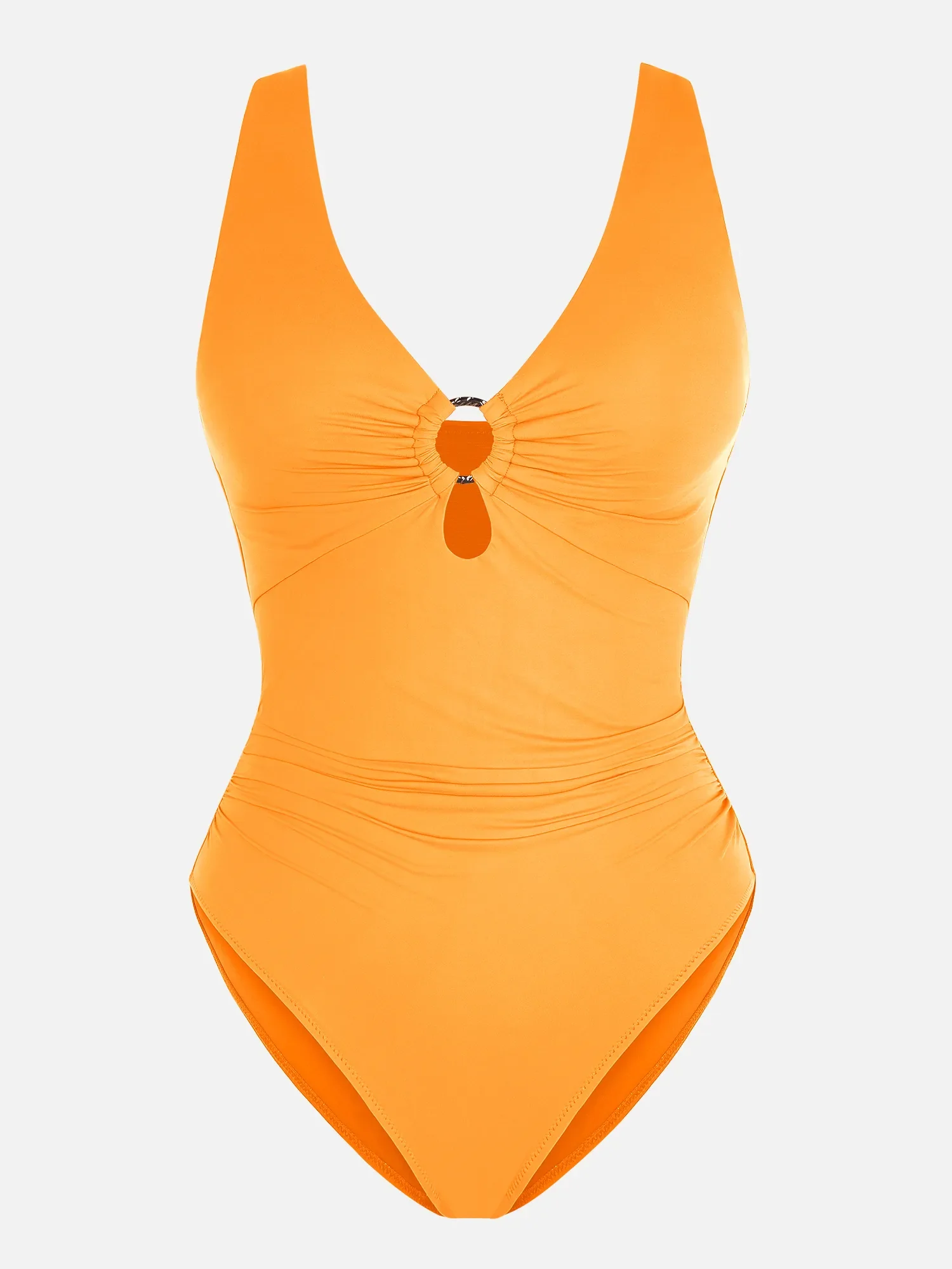 Deep V Metal Ring Ruched Sculpting Swimsuit [BOGO] - Image 7