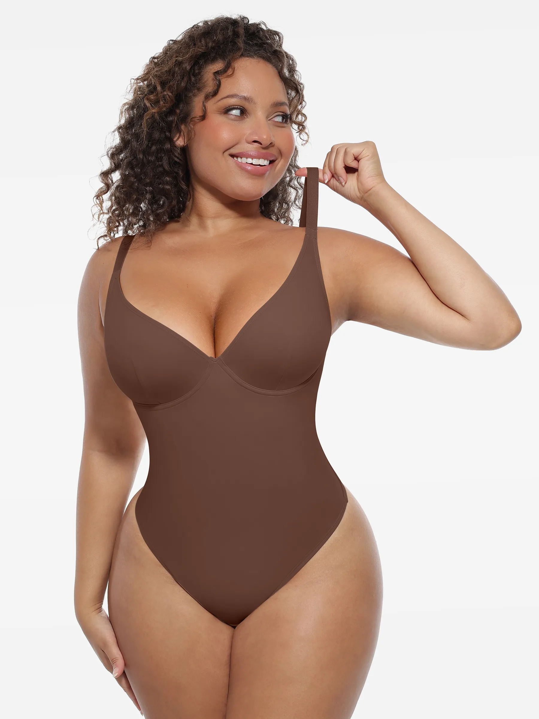 Deep V-Neck Sculpt Bodysuit - Image 15