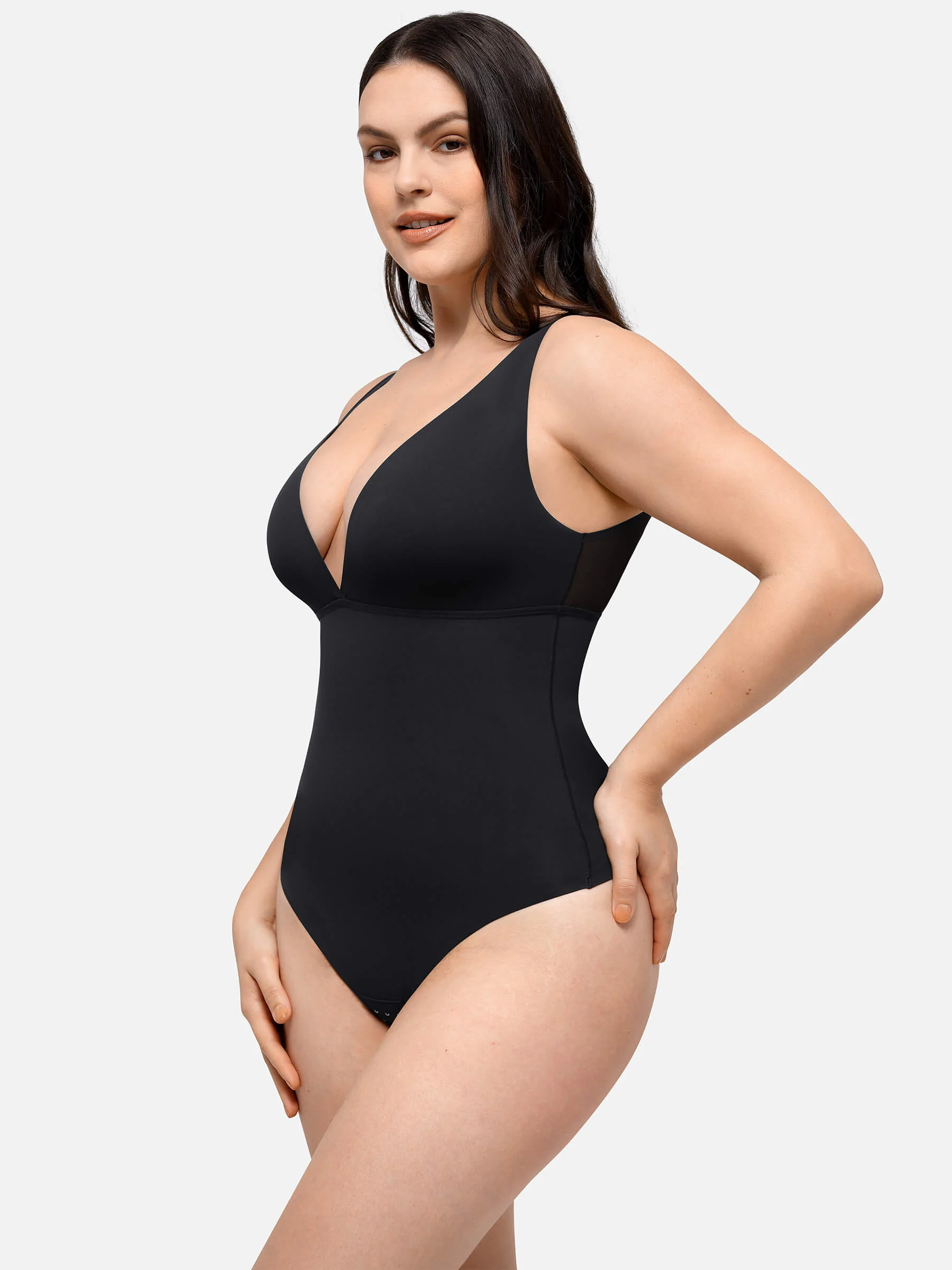 Plunge Breathable Seamless Shaping Bodysuit - Image 2