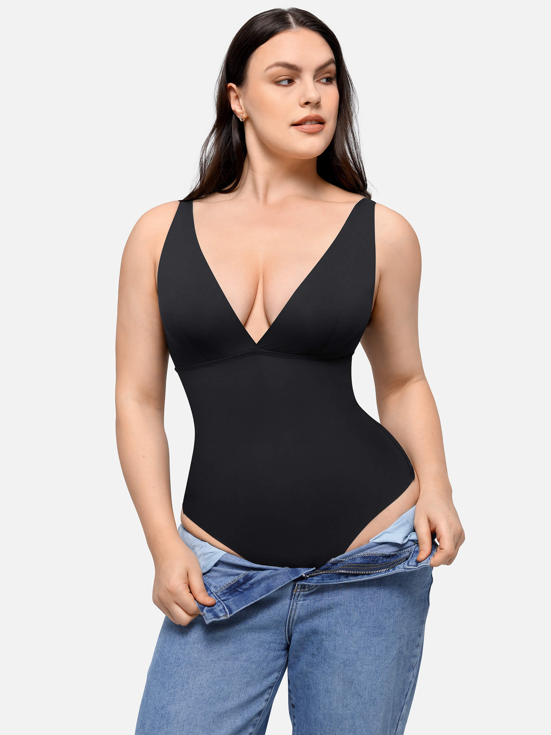 Plunge Breathable Seamless Shaping Bodysuit - Image 7