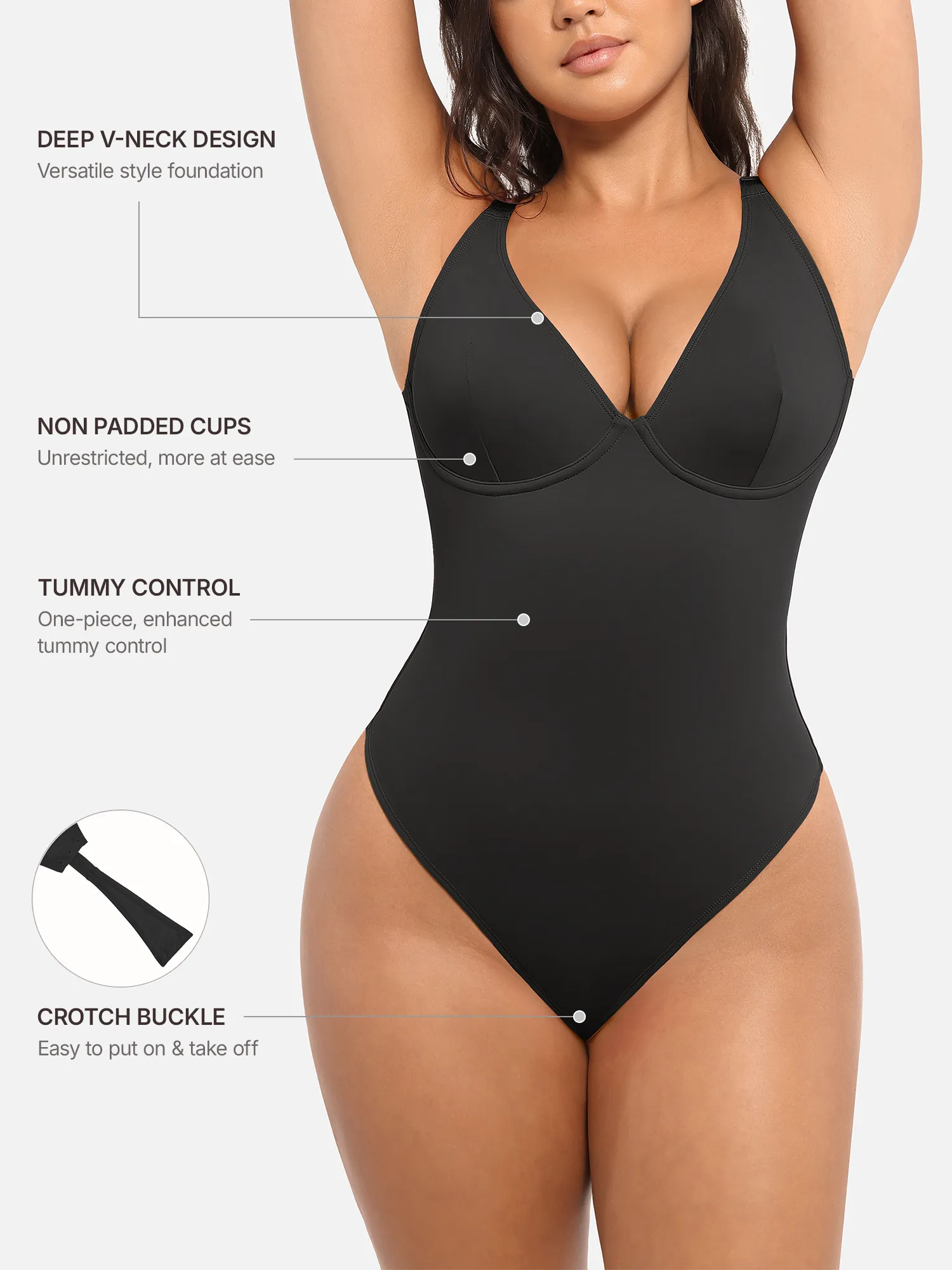 V-Plunge Support Bodysuit [BOGO] - Image 2