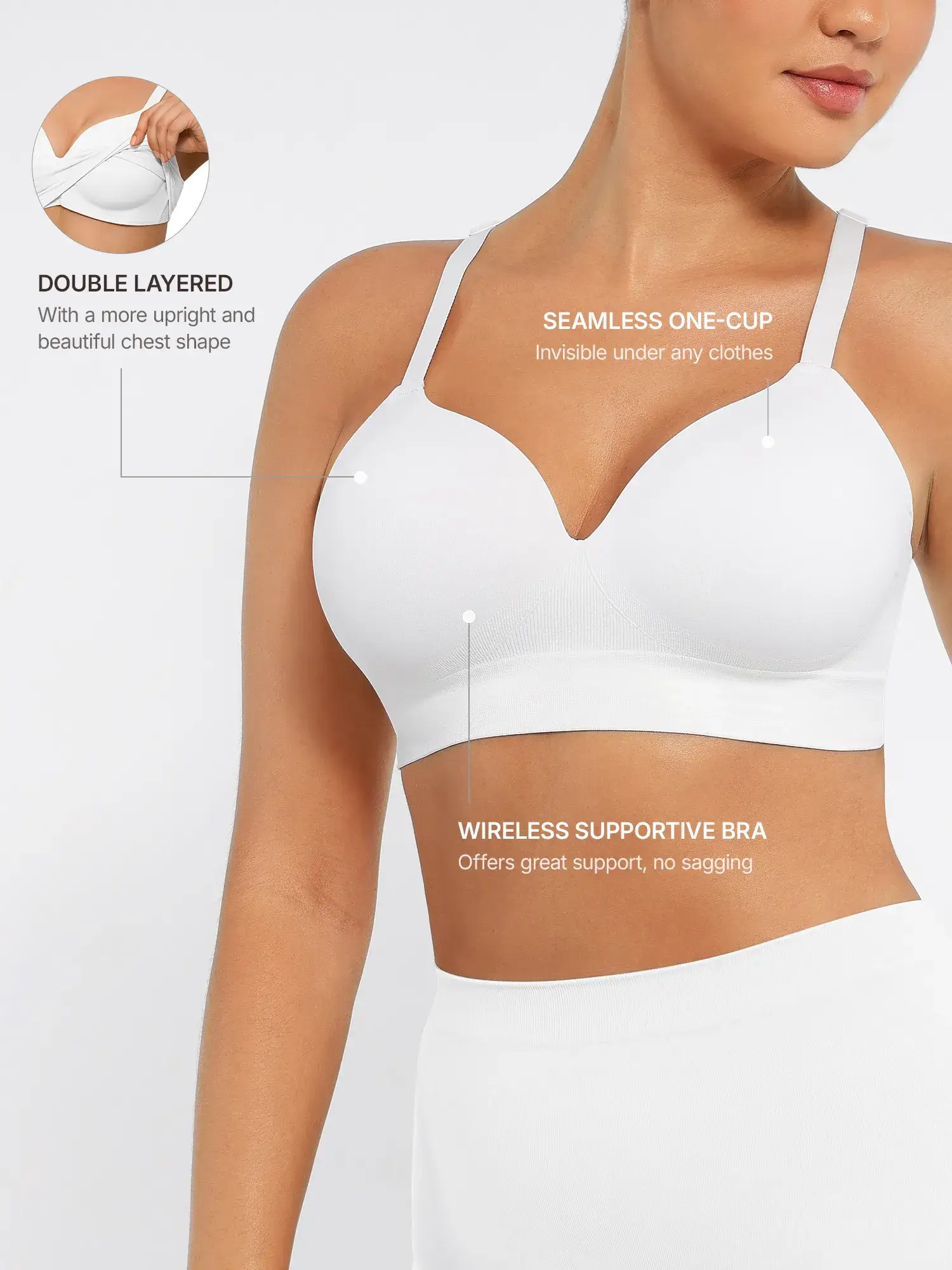 Full Coverage Push-Up Comfort Wireless Bra - Image 20