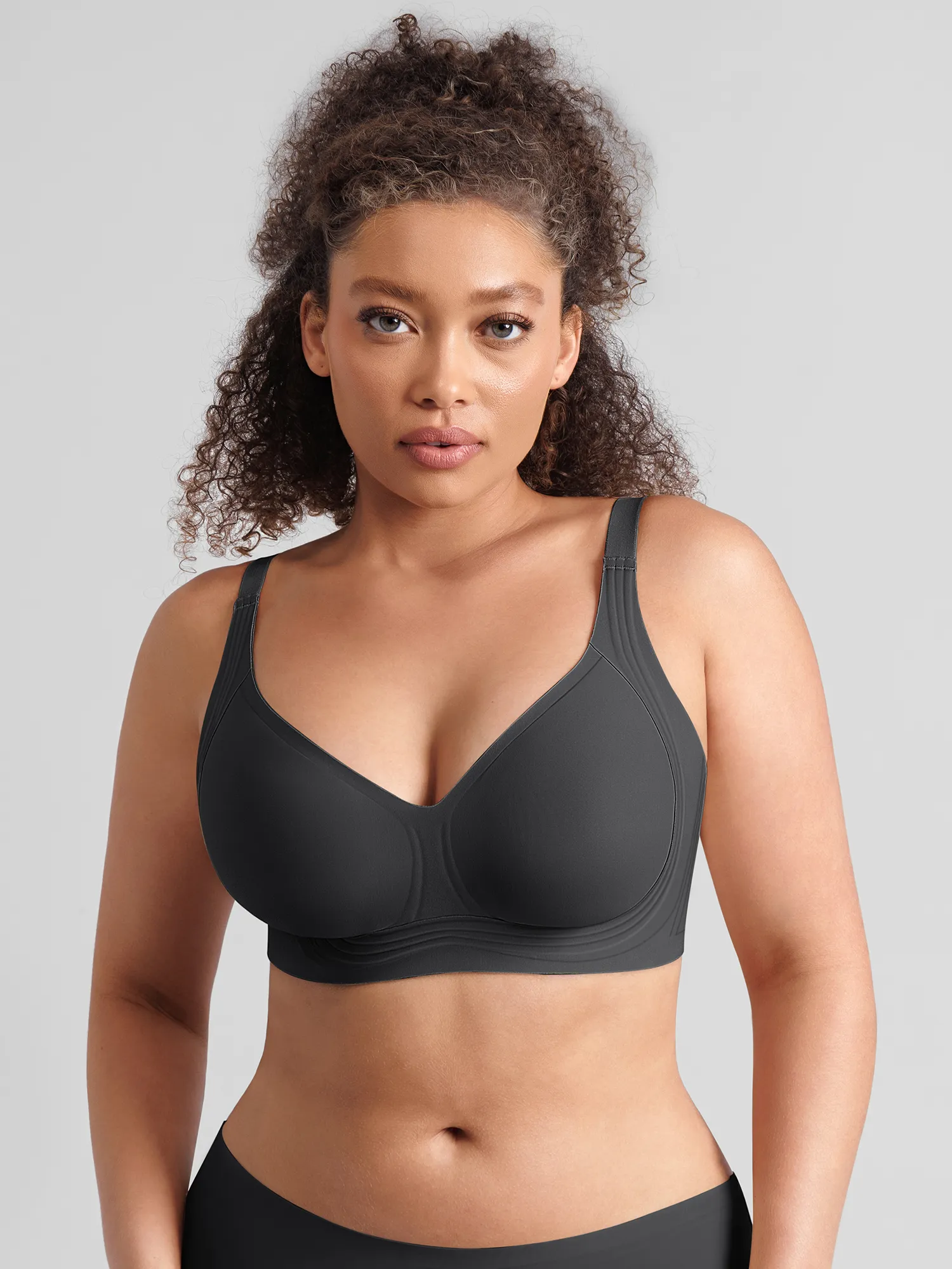 Jelly-Support Plunge Wireless Seamless Bra - Image 10