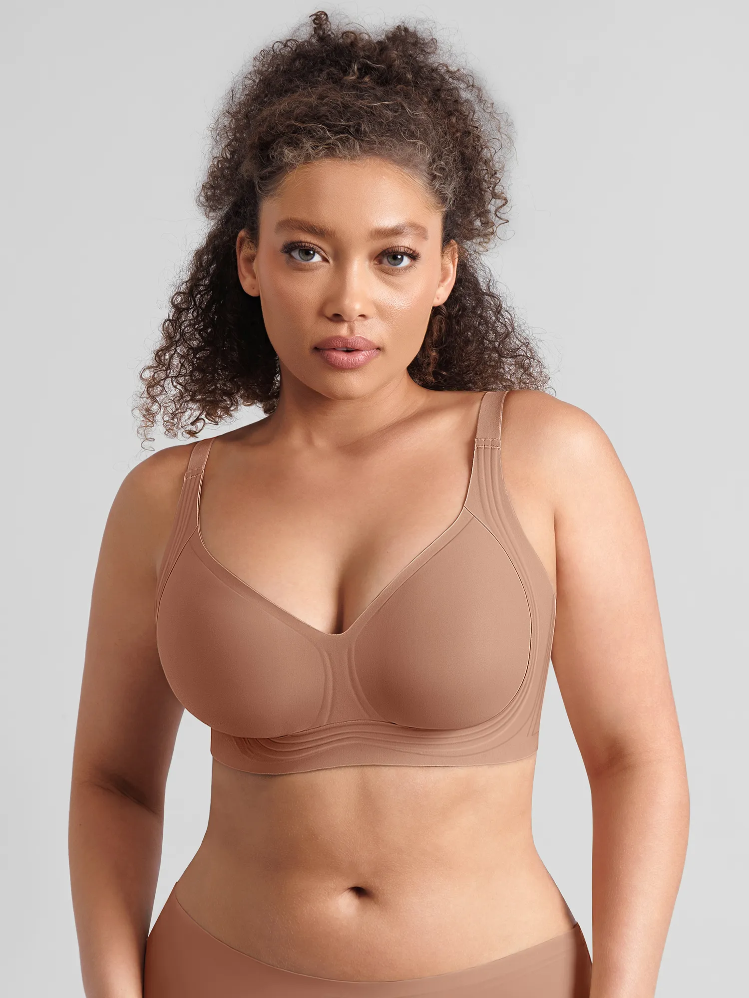 Jelly-Support Plunge Wireless Seamless Bra - Image 15