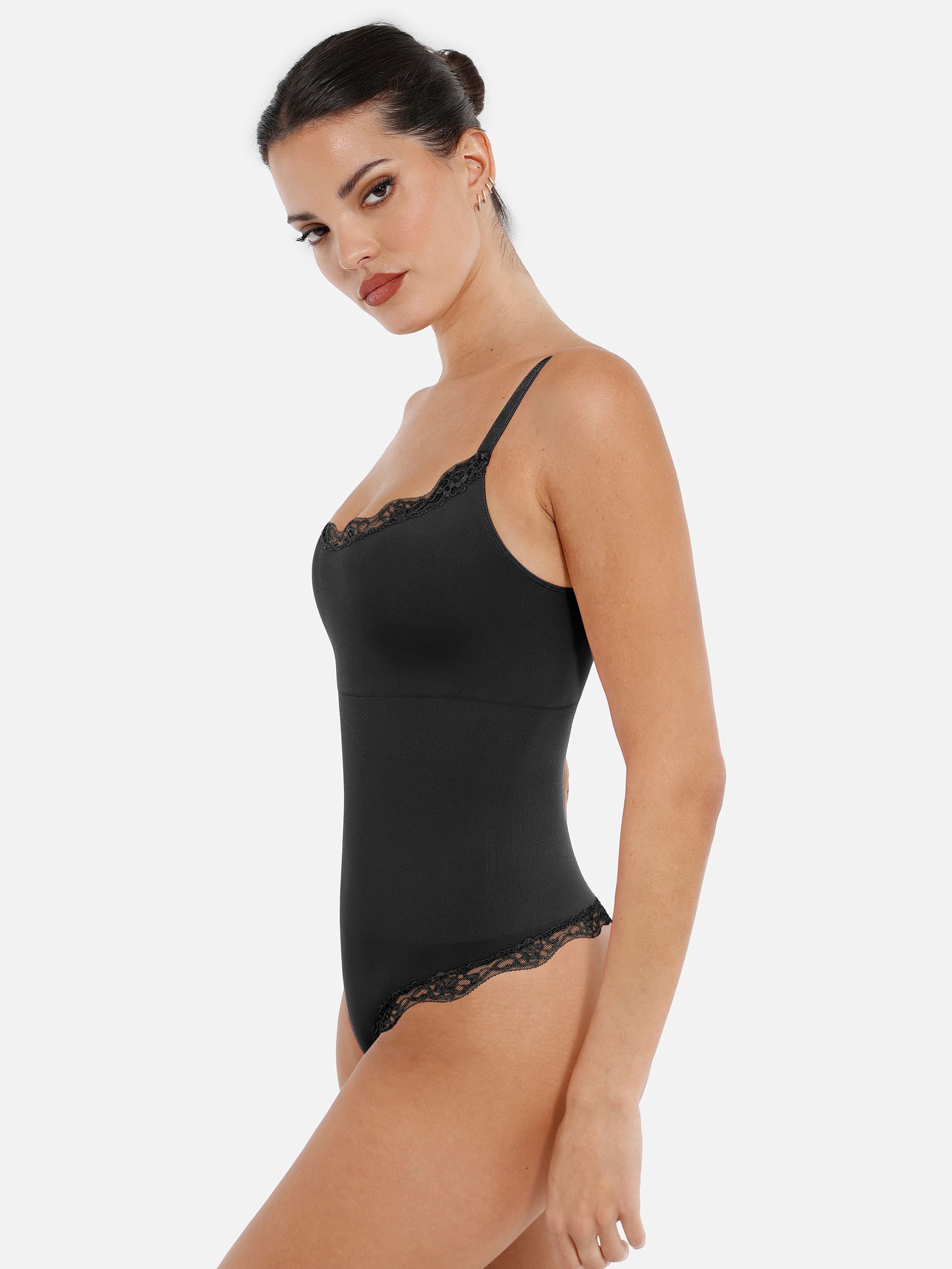 Lace Firm Control Seamless Thong Bodysuit - Image 16