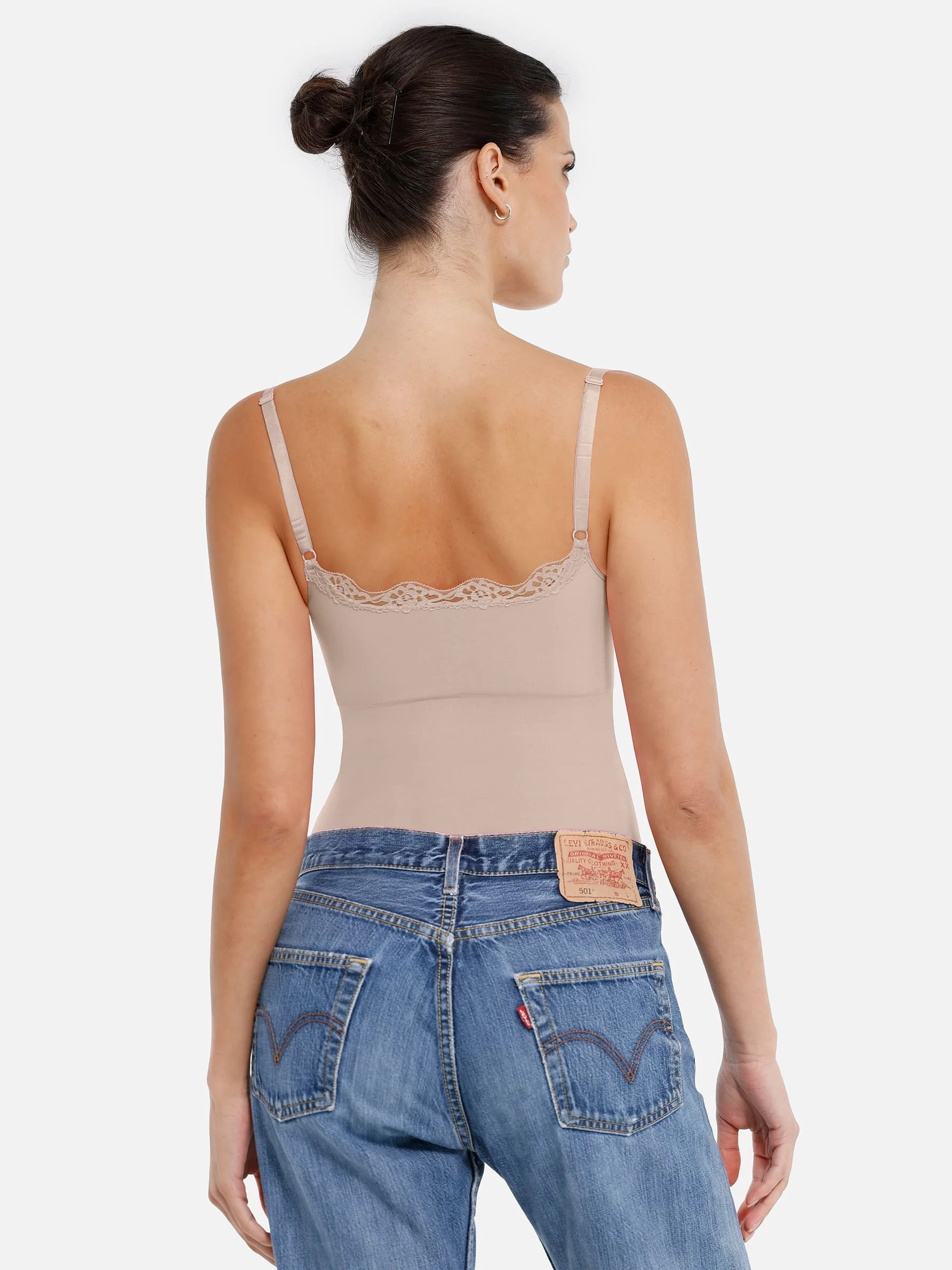 Lace Firm Control Seamless Thong Bodysuit - Image 7