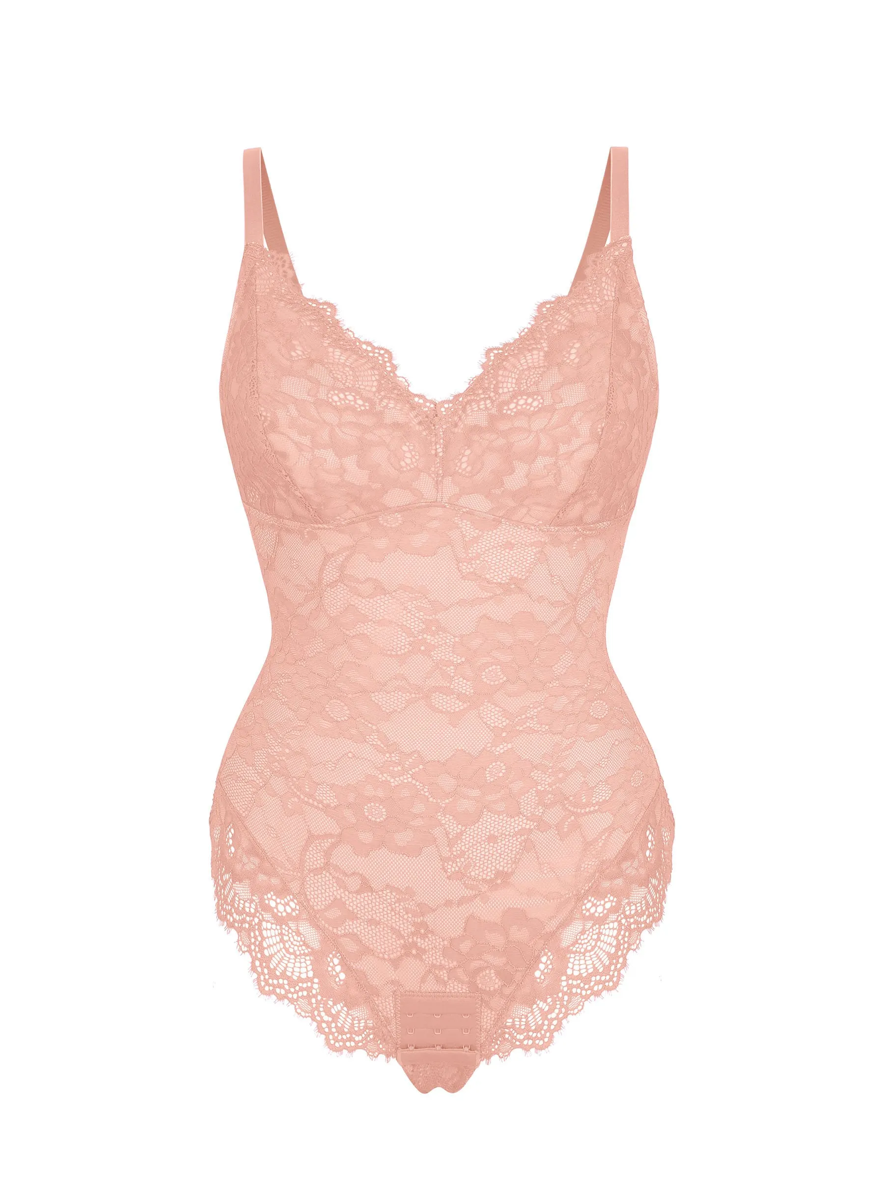 Lace V-Neck Breathable Bodysuit - Image 57