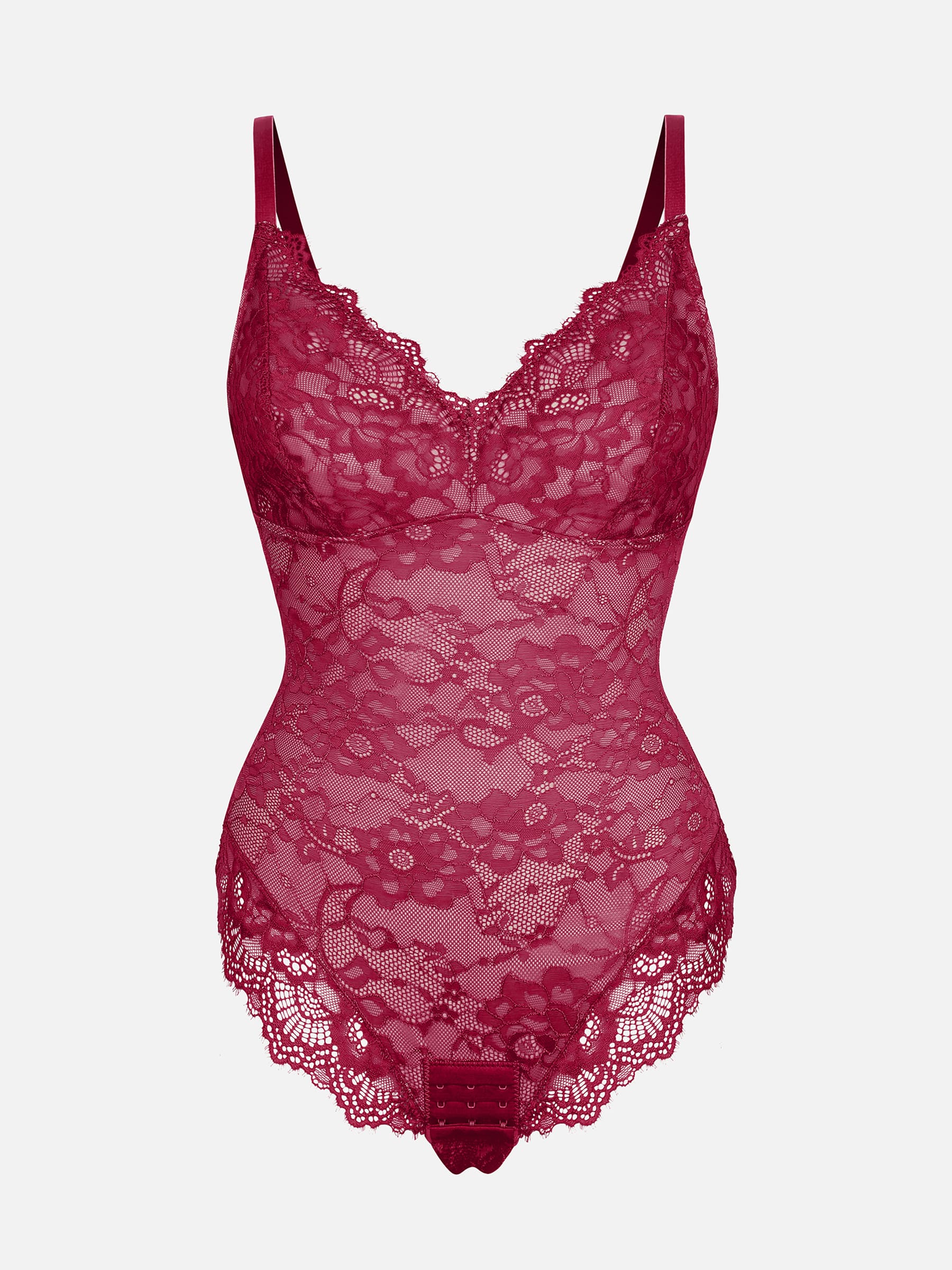 Lace V-Neck Breathable Bodysuit - Image 21