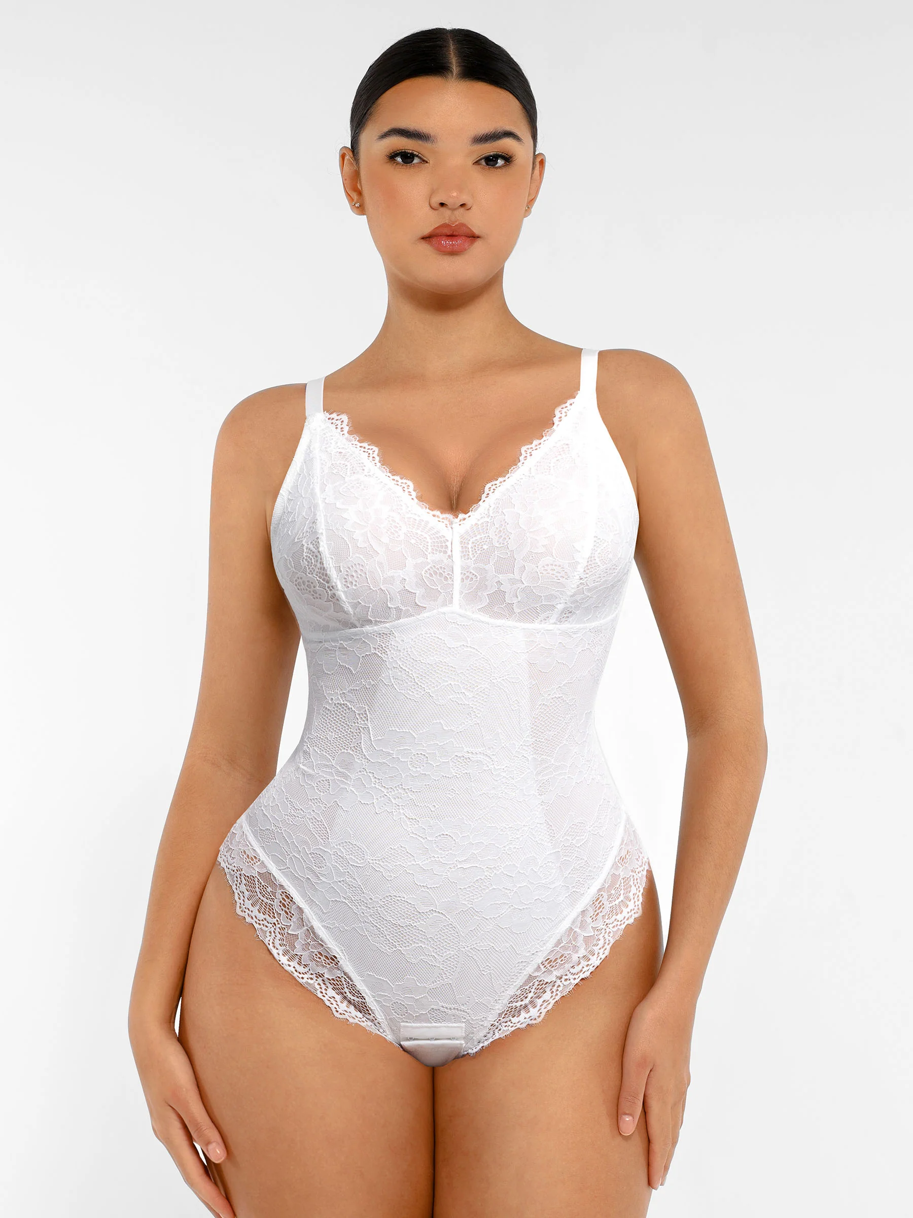 Lace Sculpt V-Neck Bodysuit - Image 10