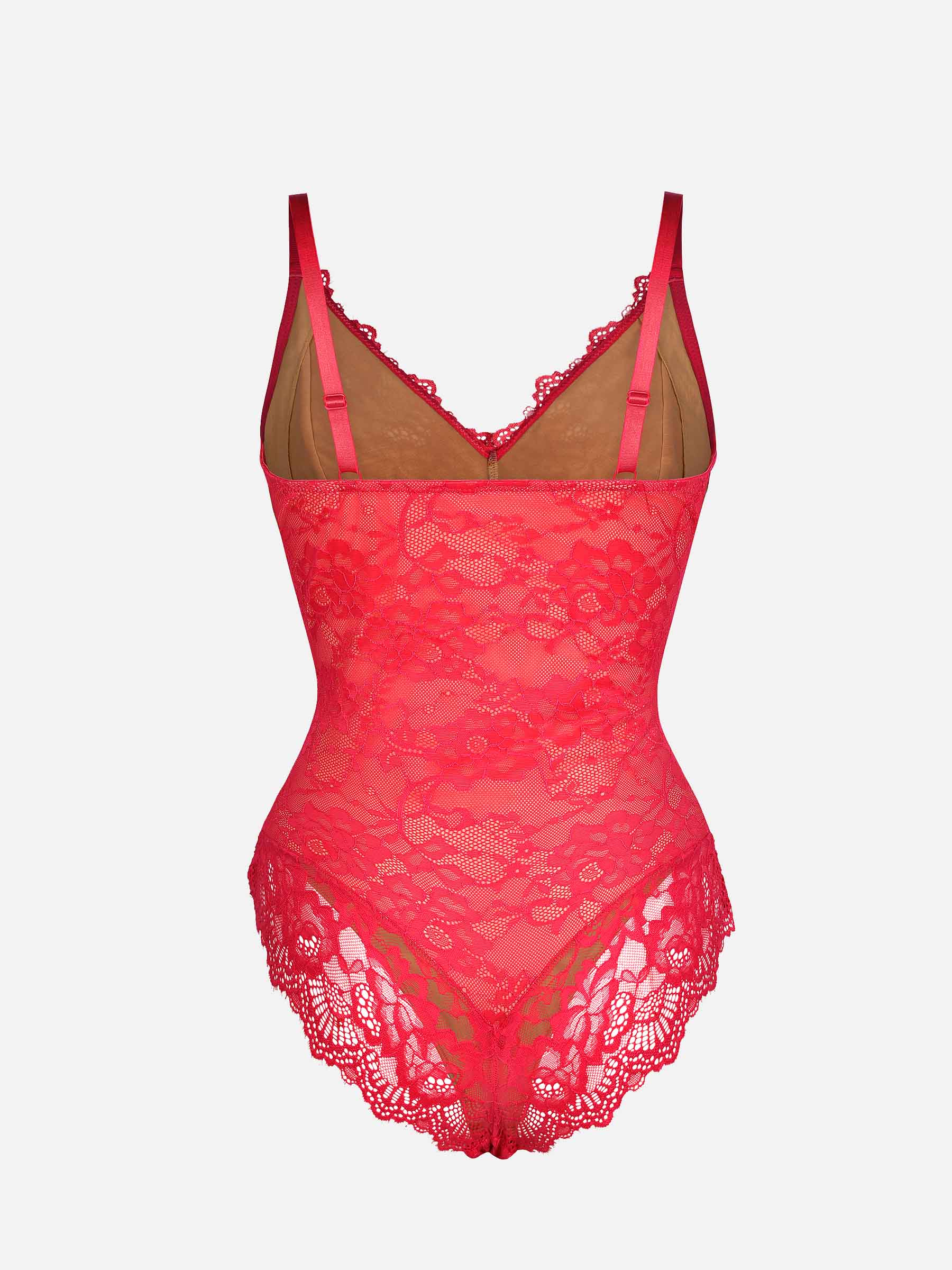Lace Sculpt V-Neck Bodysuit - Image 72