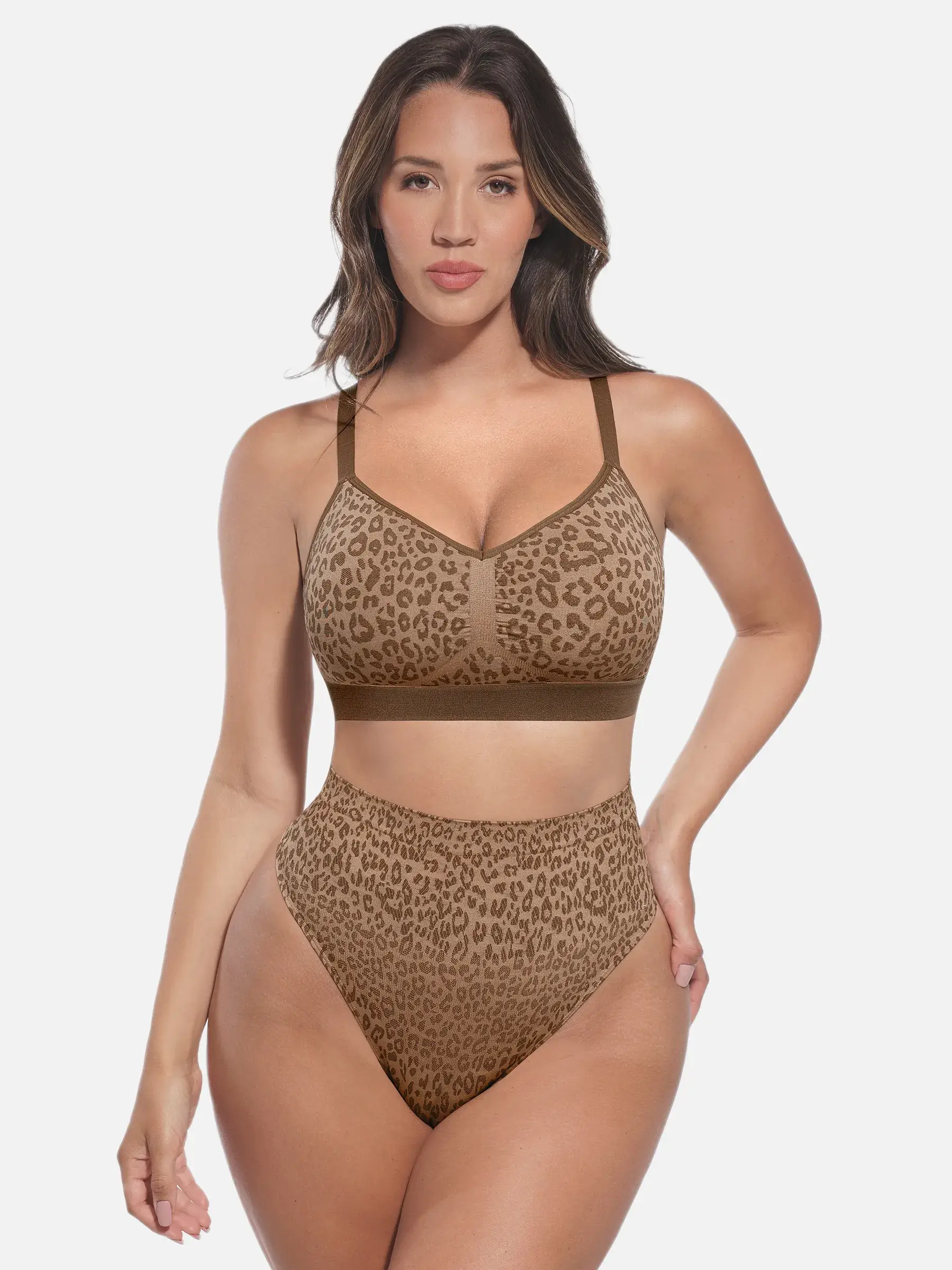 Leopard Print Wireless Bra & Panty - Image 15