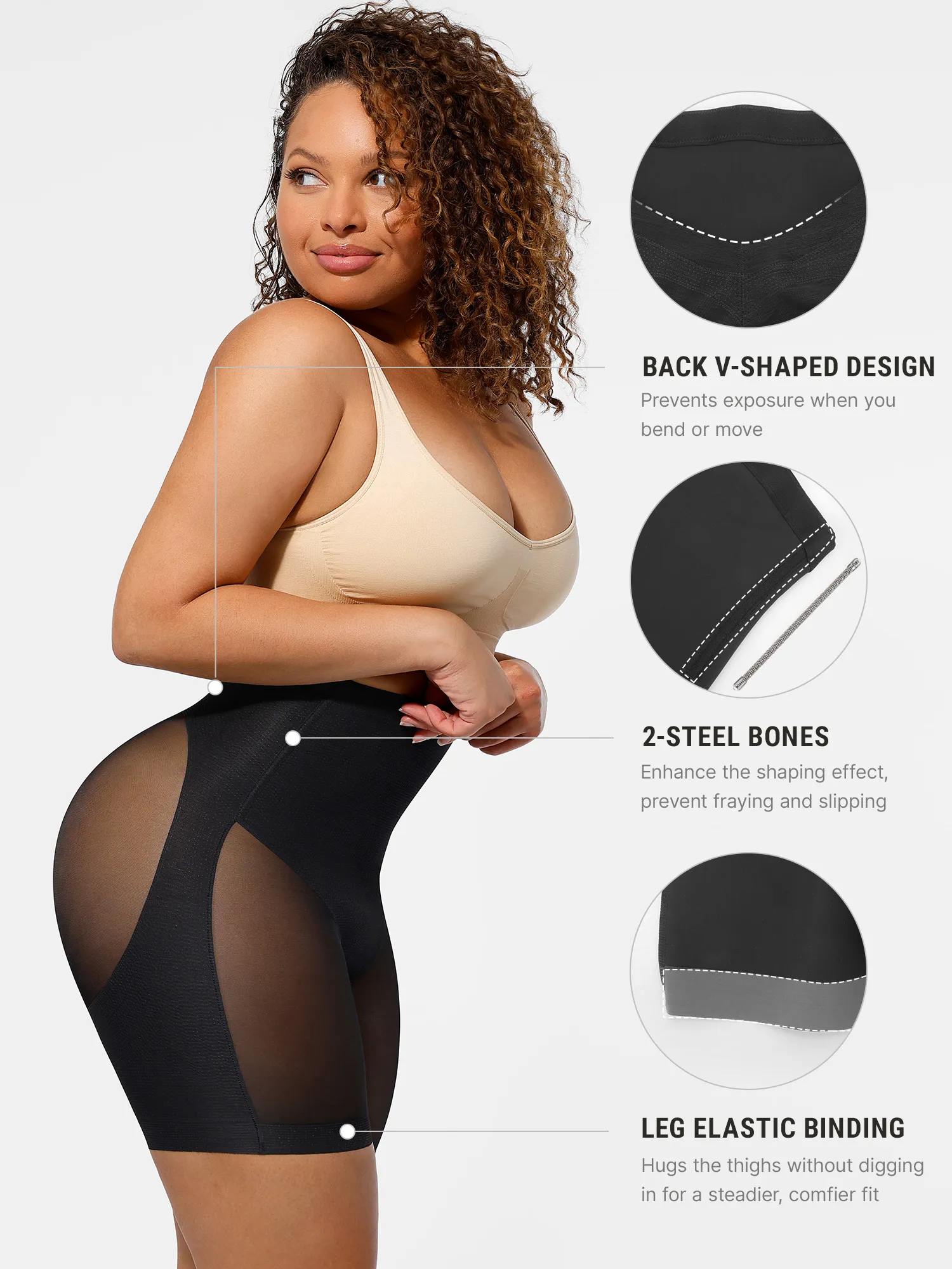 Tummy Control Shaping Shorts - Image 3
