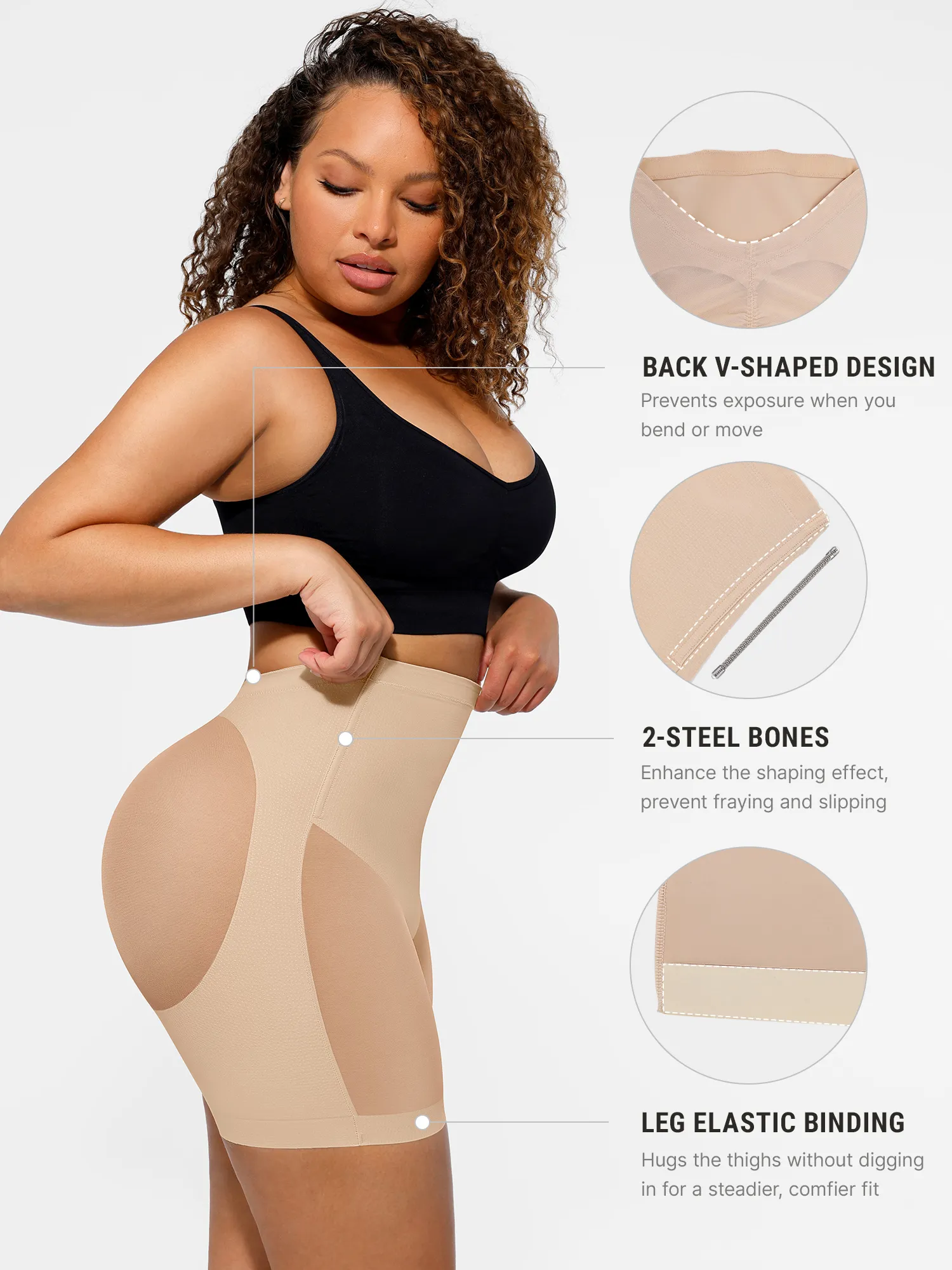 Tummy Control Shaping Shorts - Image 11