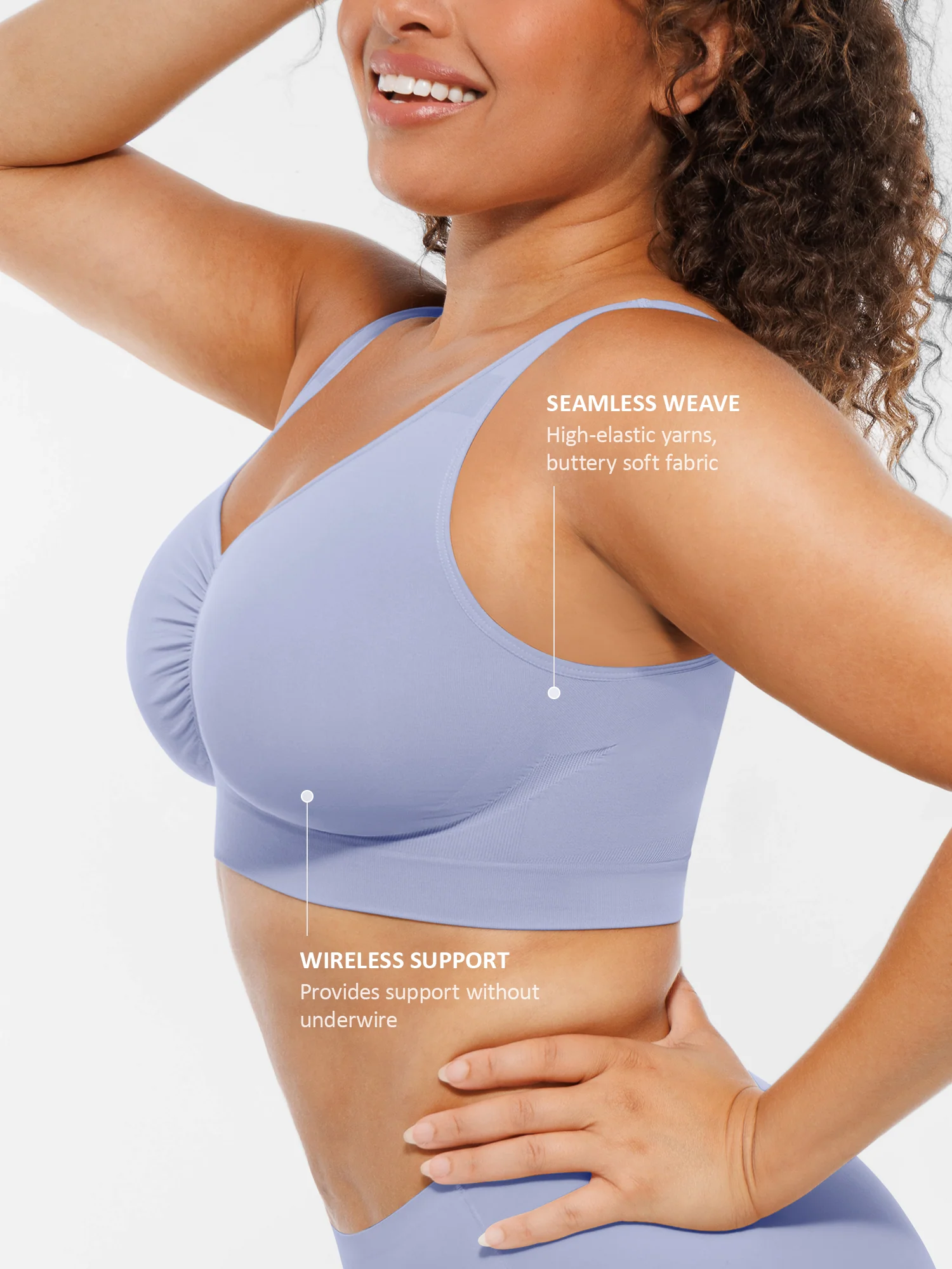 No Underwire Wide Straps Everyday Bra - Image 97