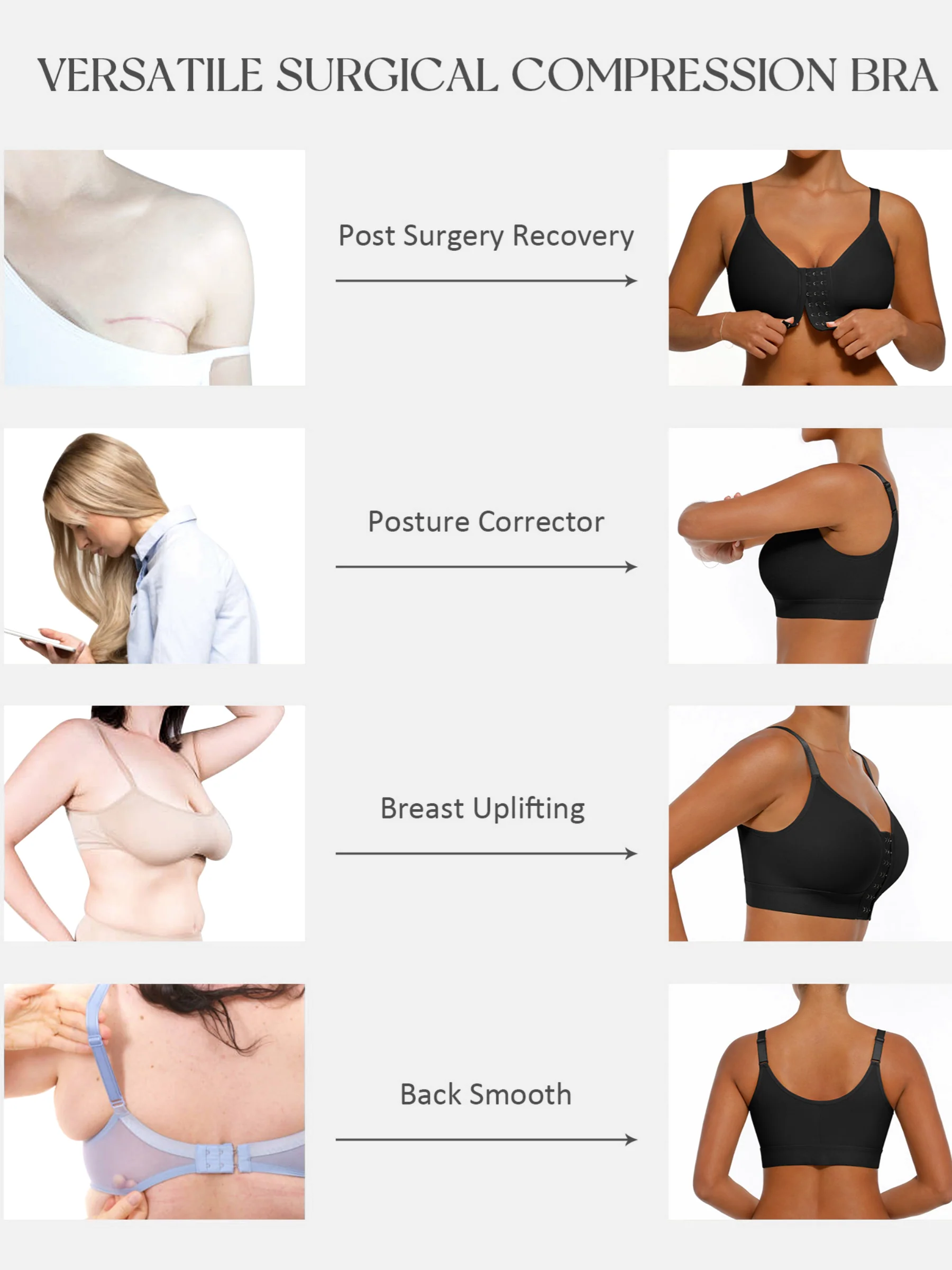 Front-Closure Support Soft Bra - Image 3
