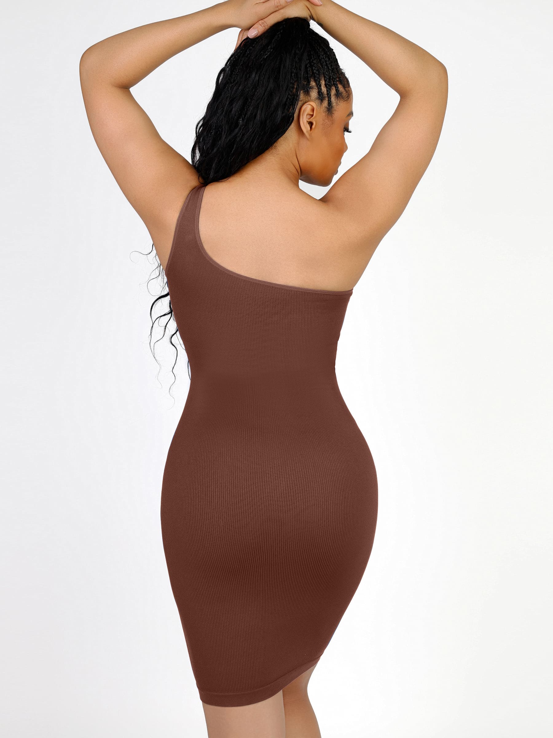 One-Shoulder Tummy Control Shaper Dress - Image 18