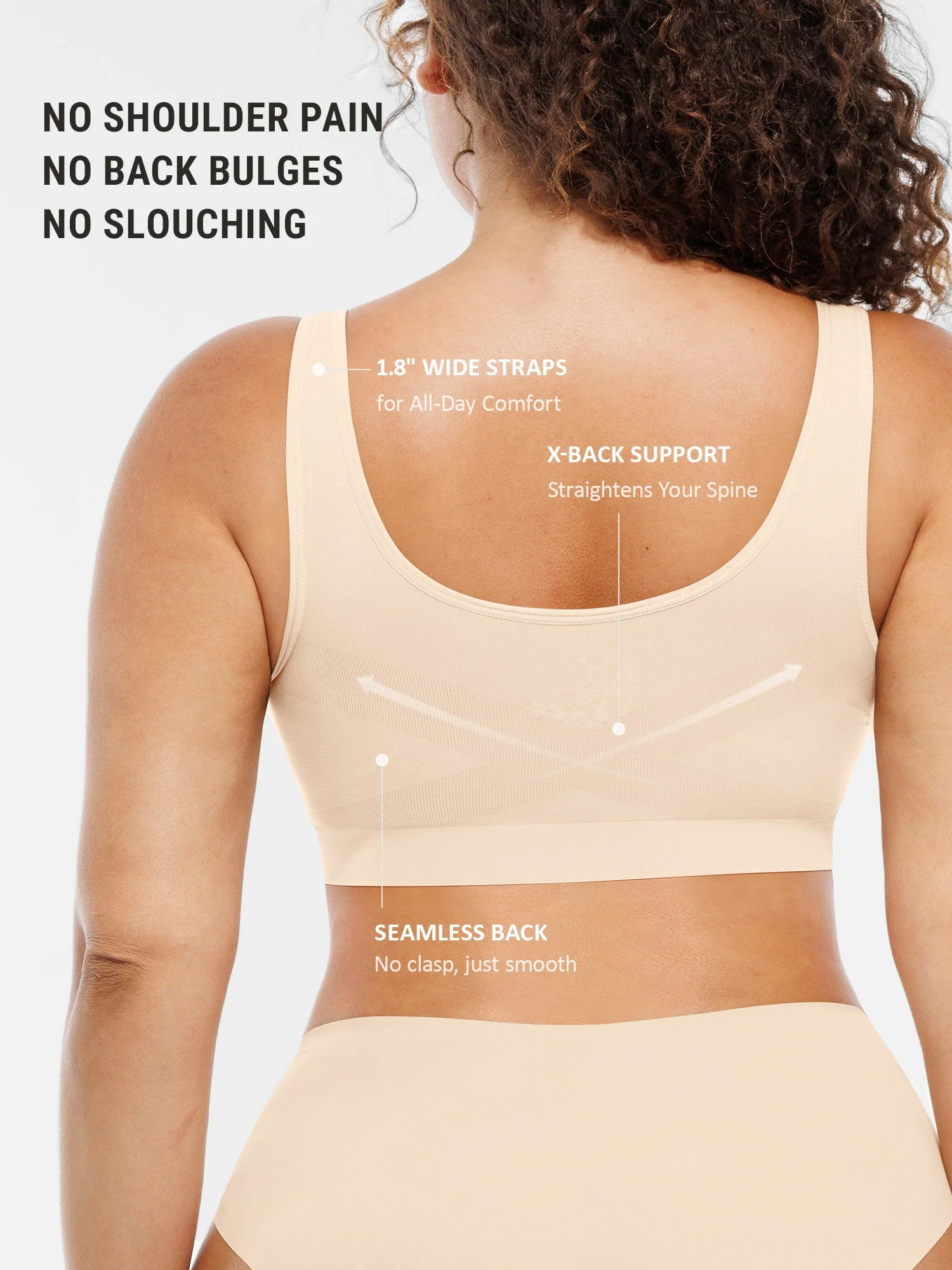 Seamless No Underwire Full Coverage Bra - Image 9