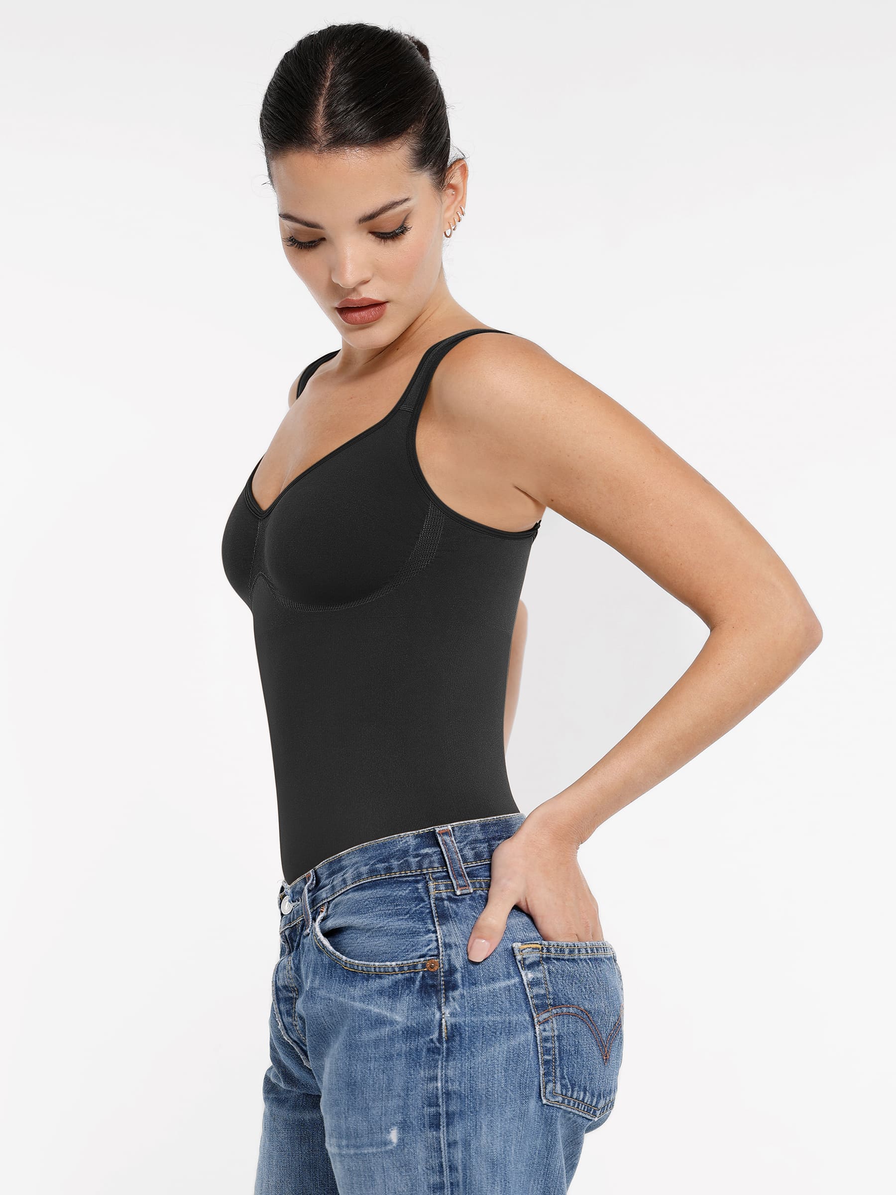 Support Diamond Neck Seamless Shaping Bodysuit - Image 16