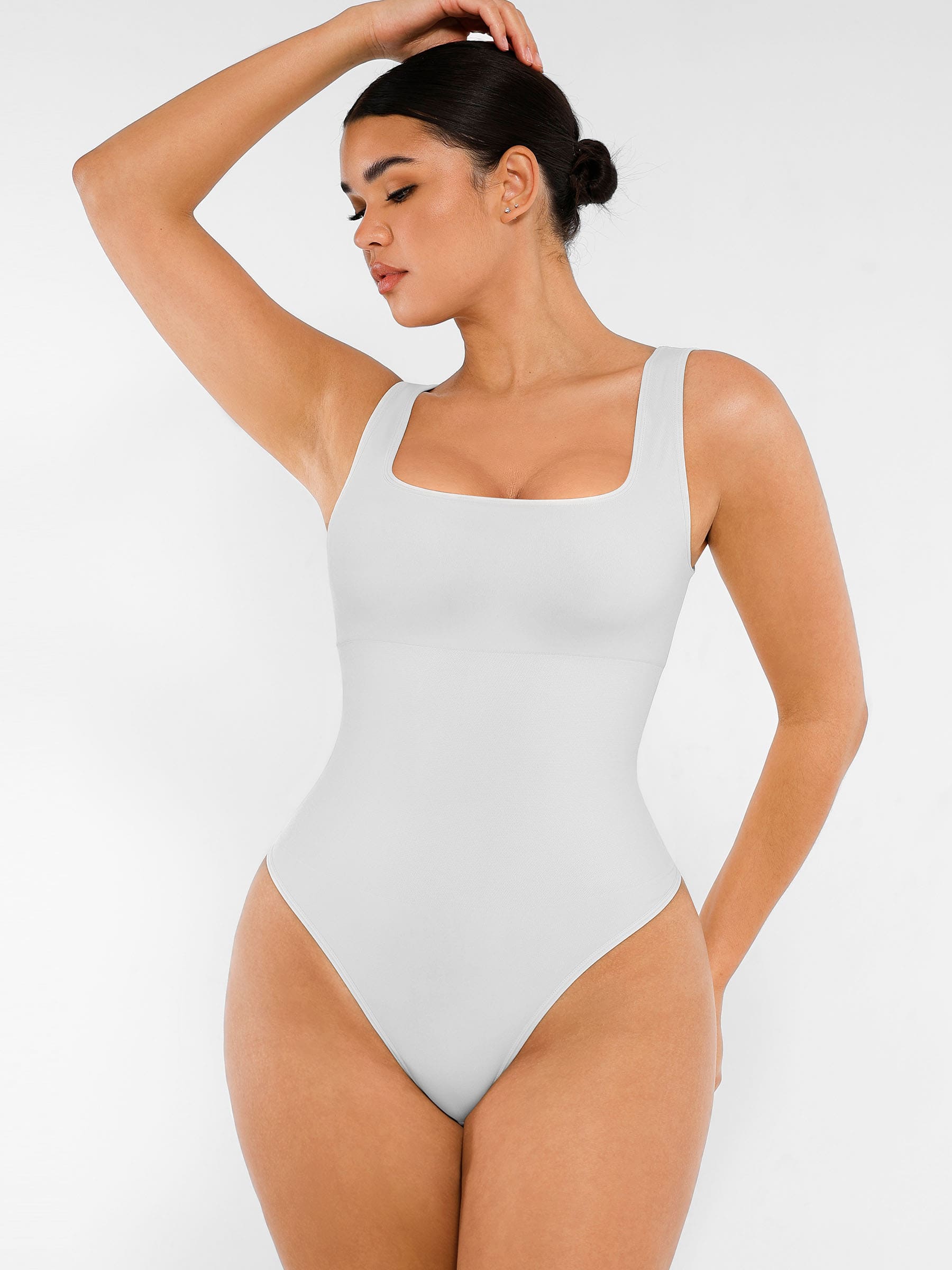 Square Neck Soft Seamless Bodysuit - Image 22