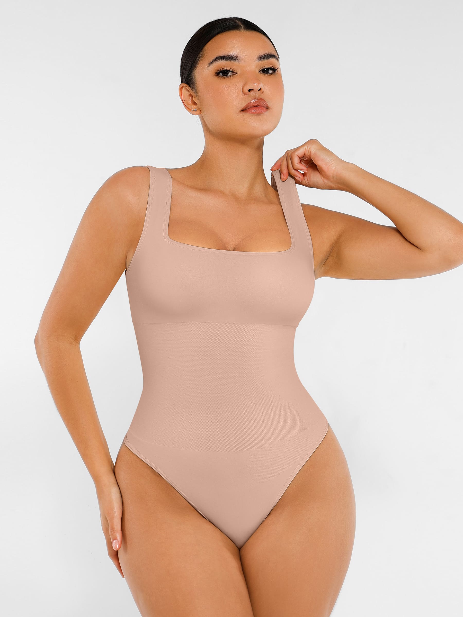 Square Neck Soft Seamless Bodysuit - Image 25