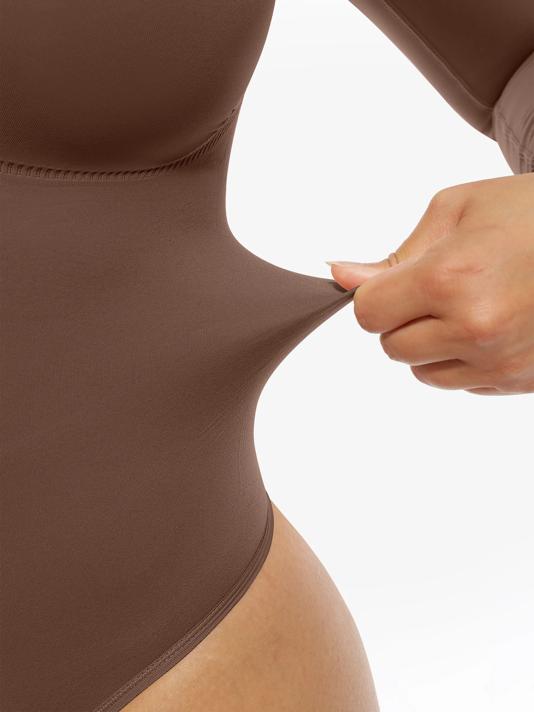 Seamless Supportive Long Sleeve Tummy Control Bodysuit - Image 14