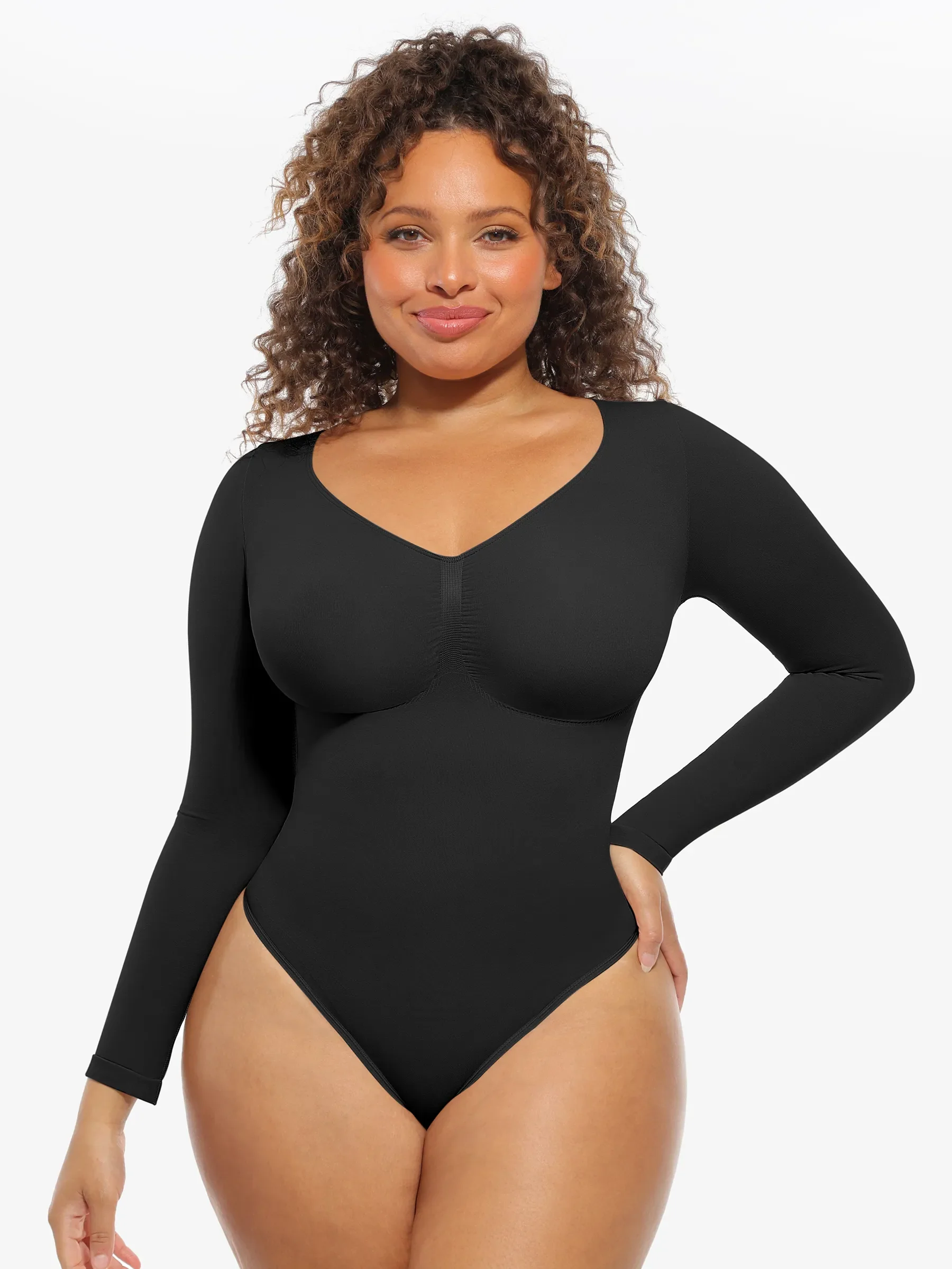 Seamless Supportive Long Sleeve Tummy Control Bodysuit - Image 38