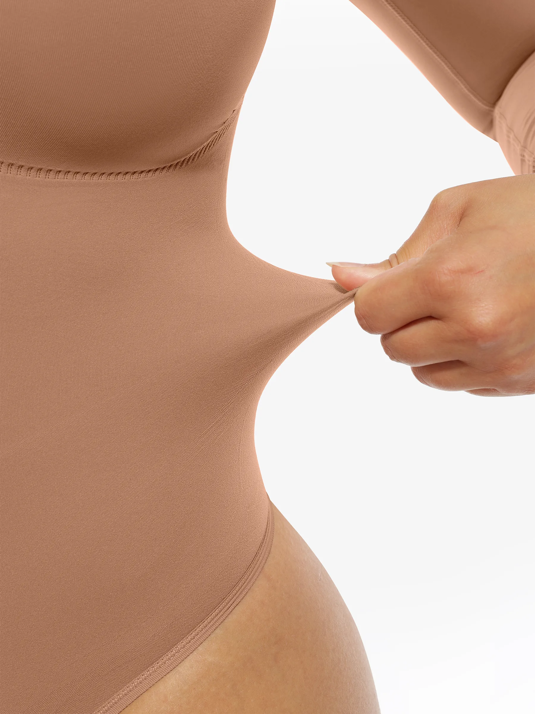 Seamless Supportive Long Sleeve Tummy Control Bodysuit - Image 7