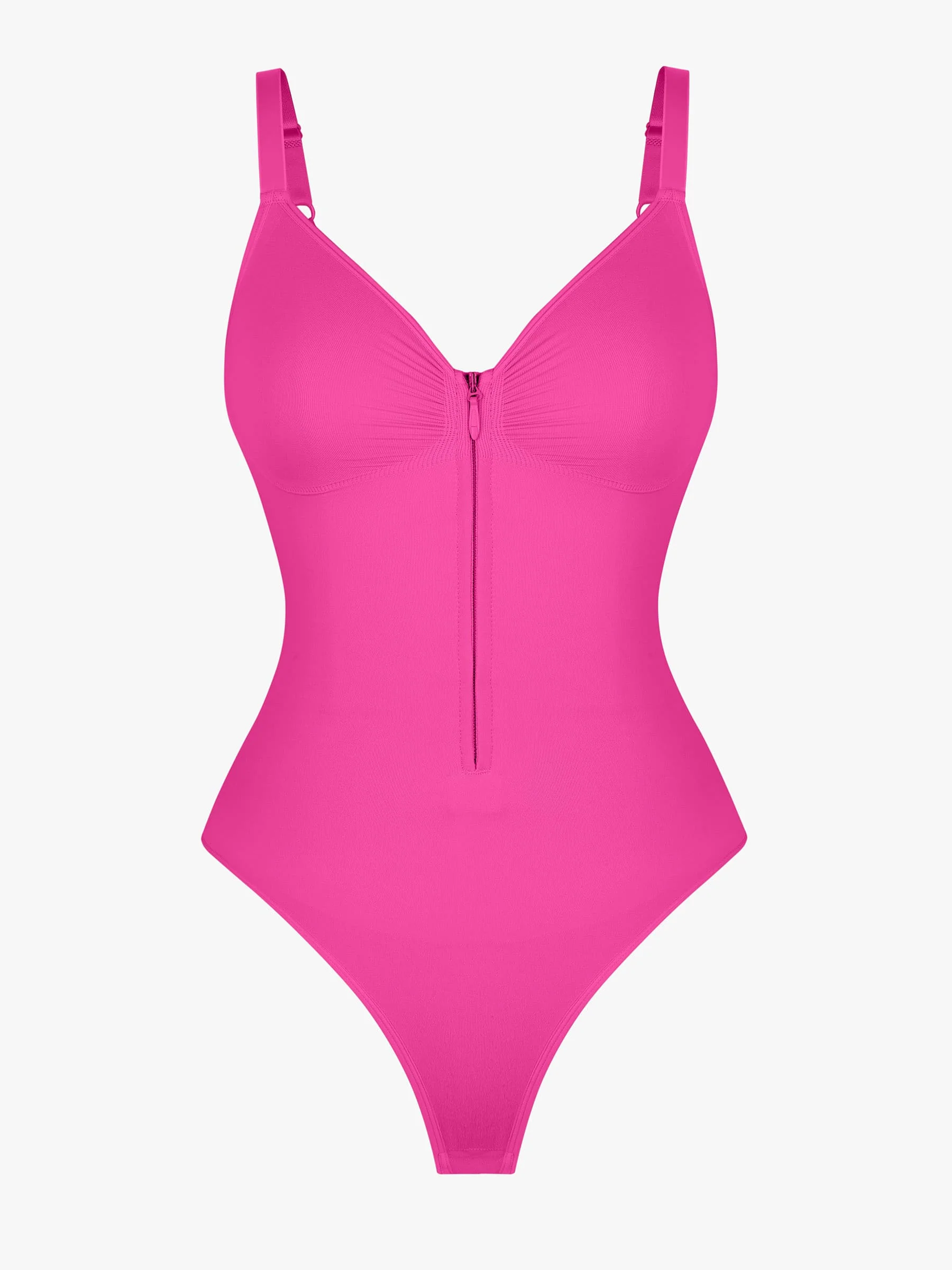 Seamless Tummy Control Zipper Bodysuit - Image 20