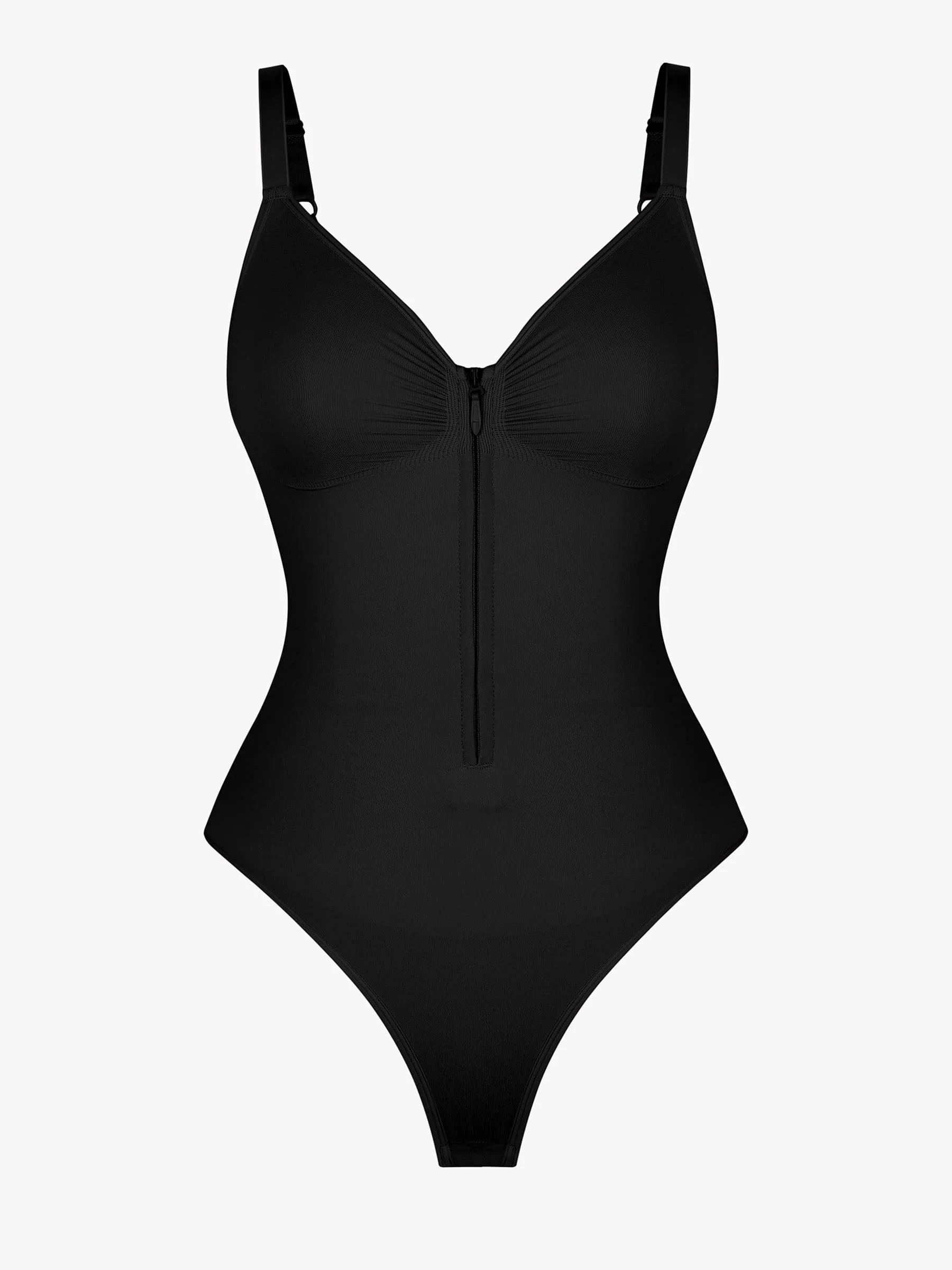 Seamless Tummy Control Zipper Bodysuit - Image 35