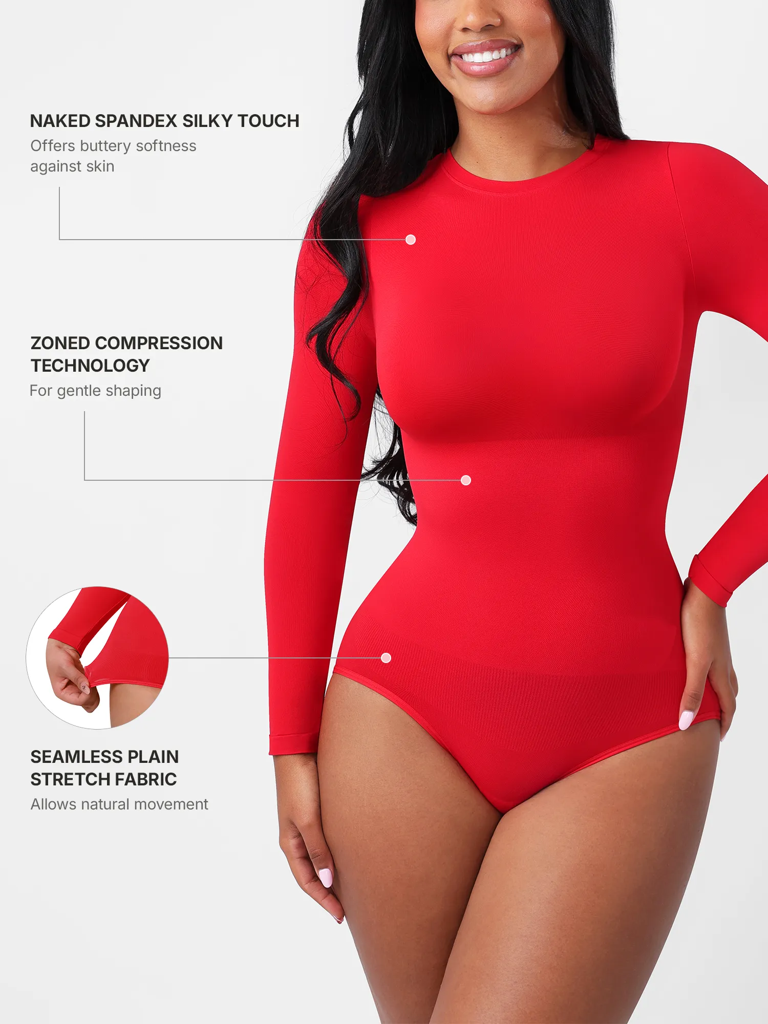 Seamless Ultra-Soft Crew Neck Bodysuit - Image 15