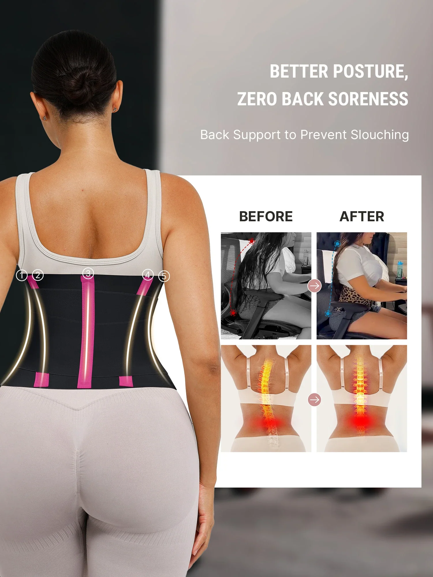 Tummy Control Adjustable Waist Trainer - Image 33