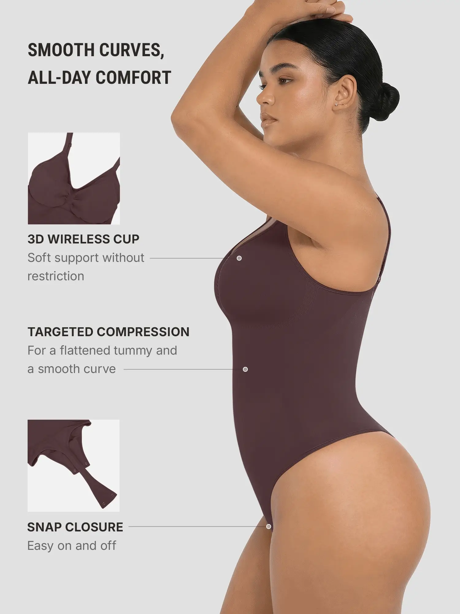 Tummy Control Seamless Bodysuit - Image 21