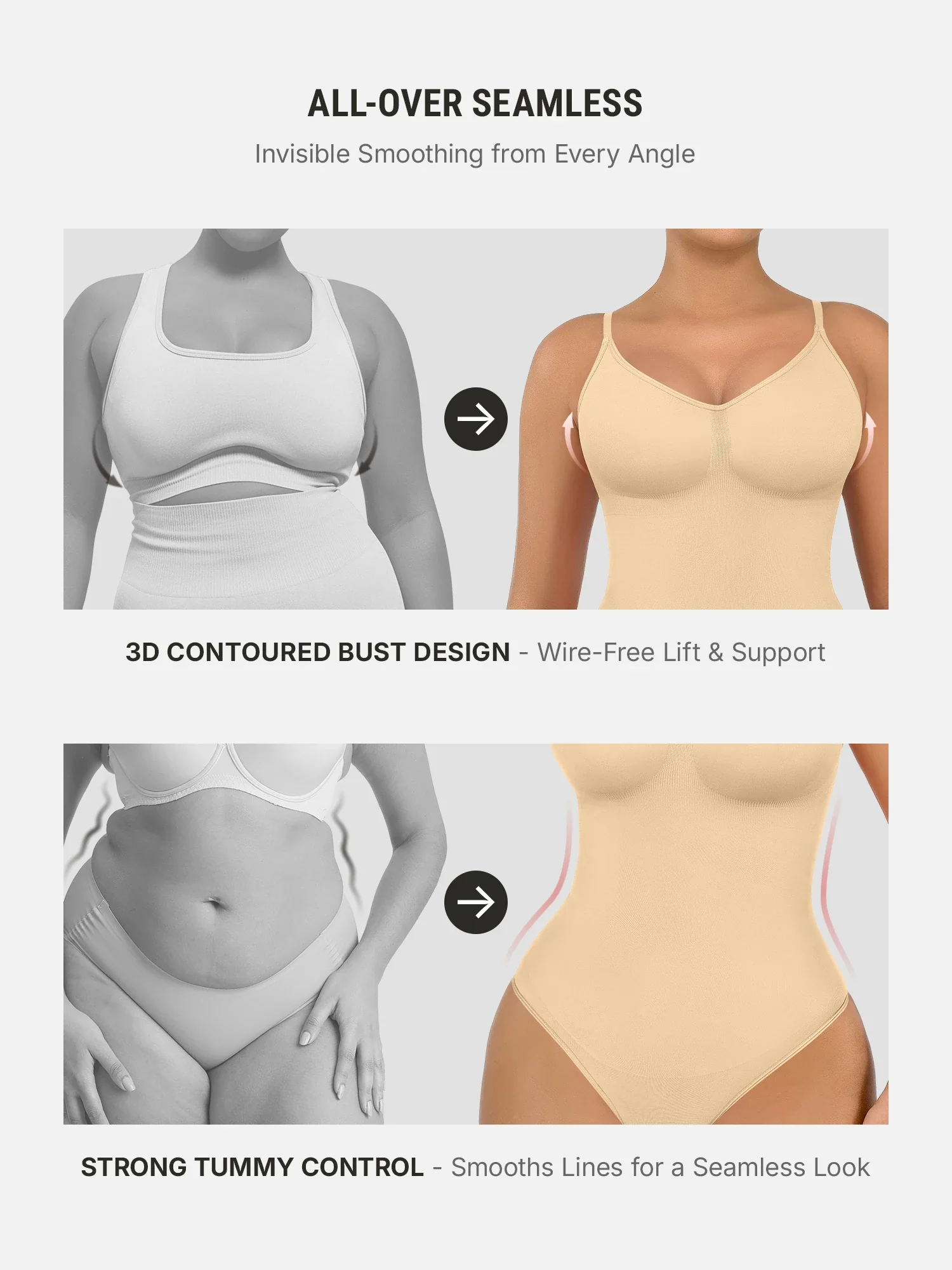 Tummy Control Seamless Bodysuit - Image 42