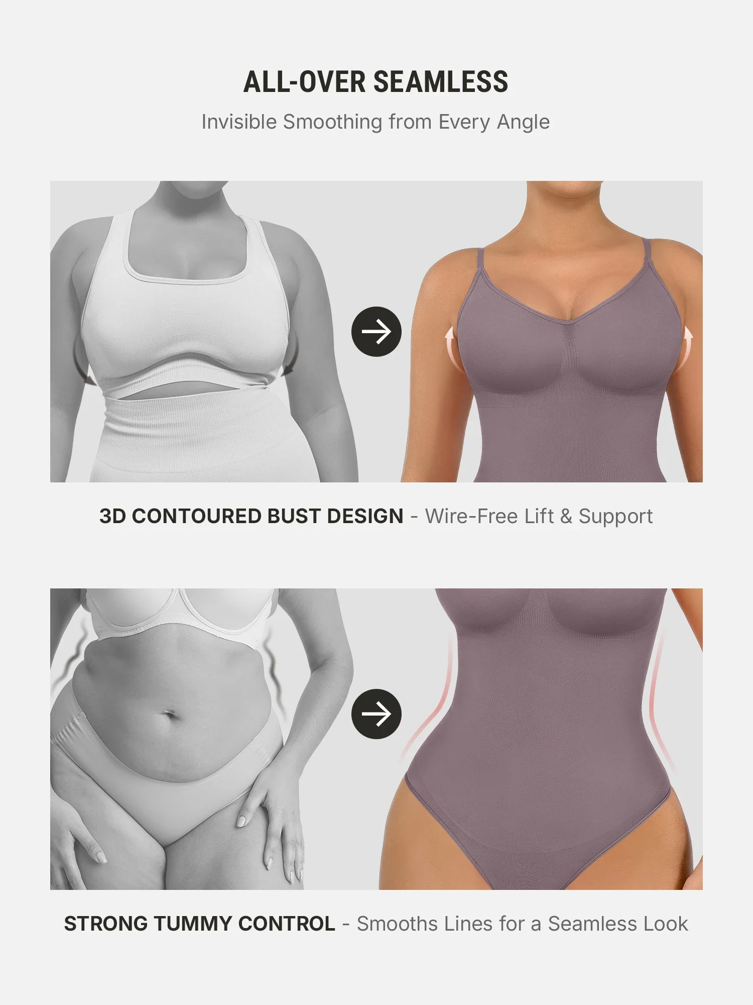 Tummy Control Seamless Bodysuit - Image 53