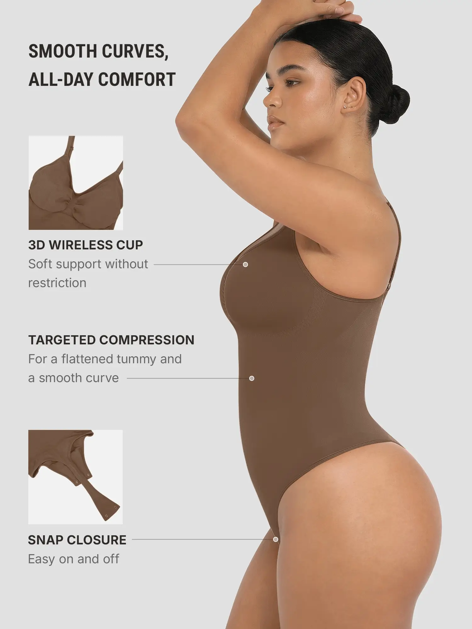 Tummy Control Seamless Bodysuit - Image 71
